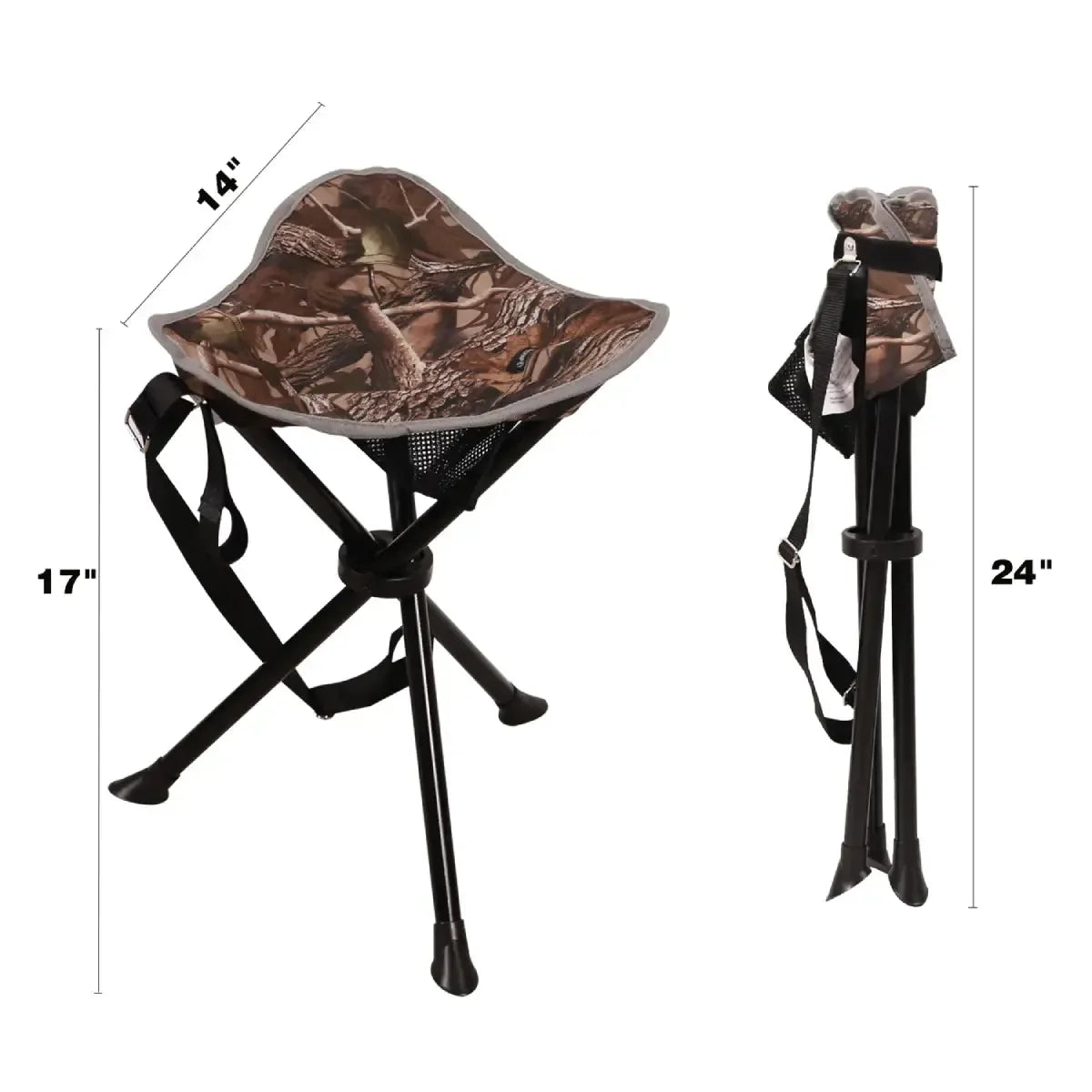 Lightweight 3 Legged Tripod Camp Stool - Redcamp