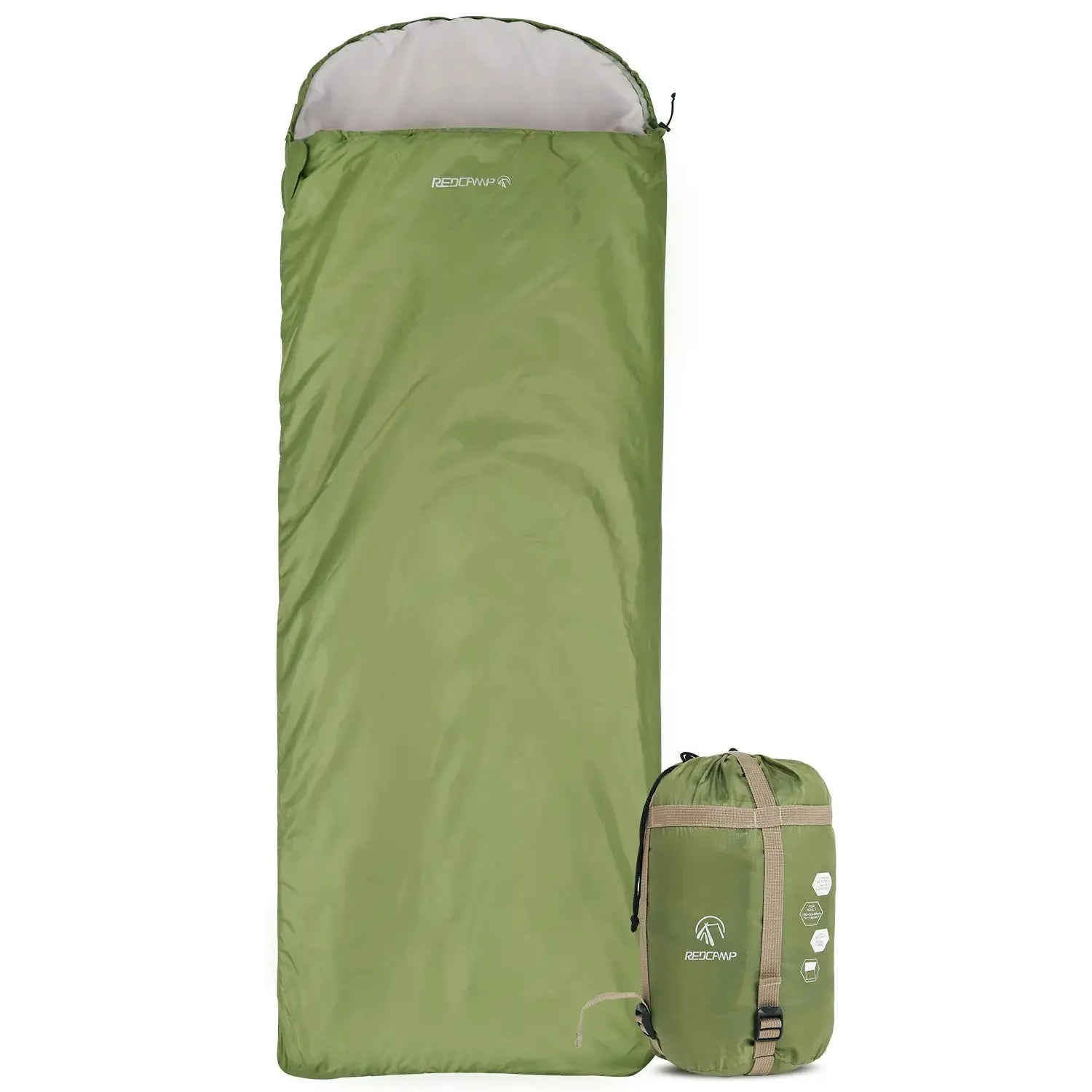 Ultralight Camping Sleeping Bag for Warm Weather,Green Blue Black Navy Blue - Redcamp