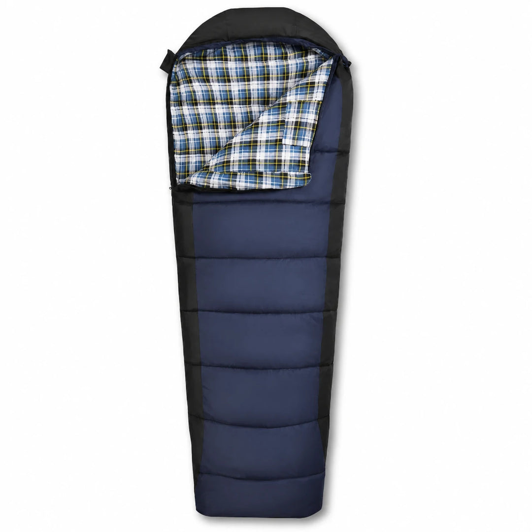 Flannel-Lined Cold Weather Mummy Sleeping Bag 5–23°F