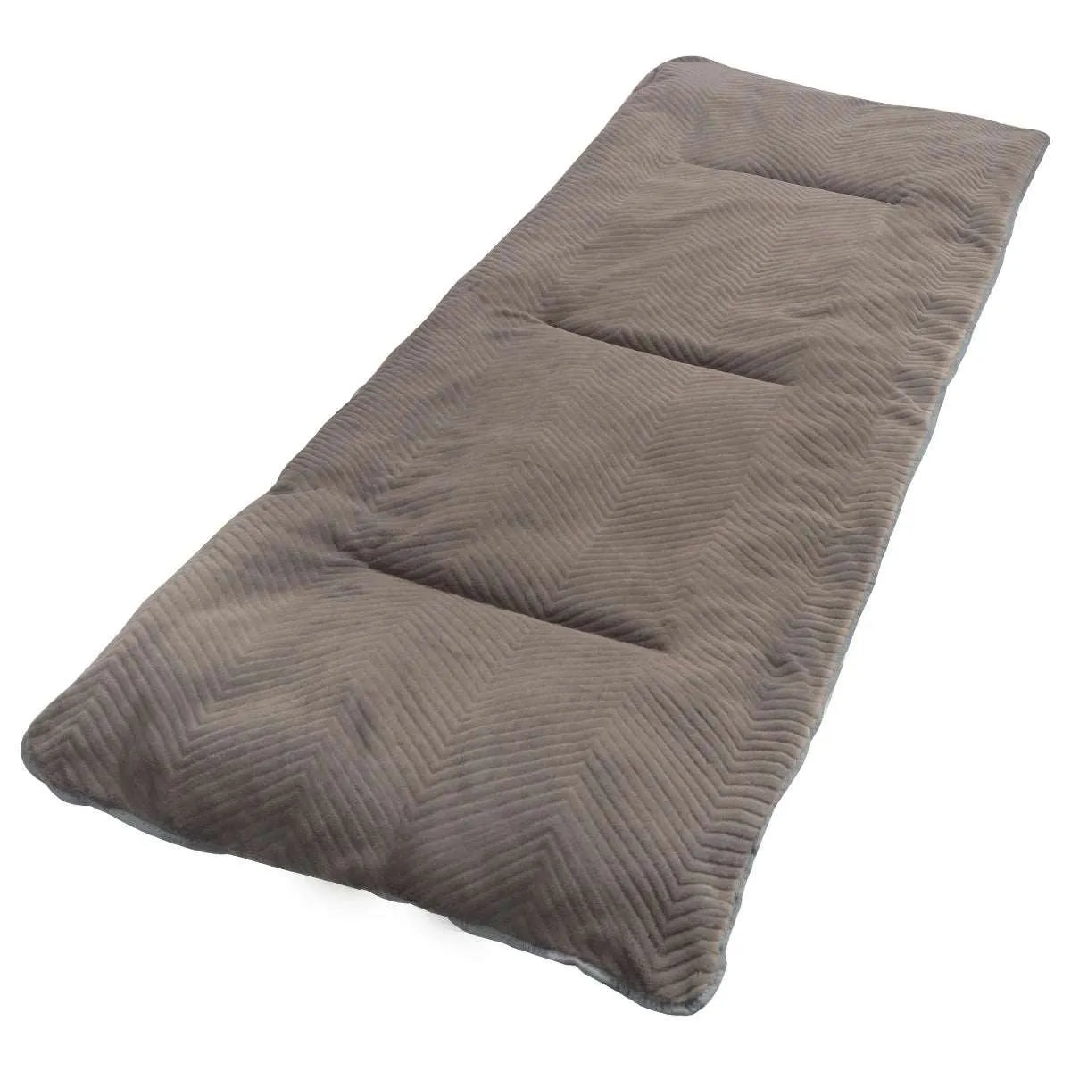 Extra Thick Folding Cot Pad, Soft Rabbit Hair Velvet, Brown Gary - Redcamp