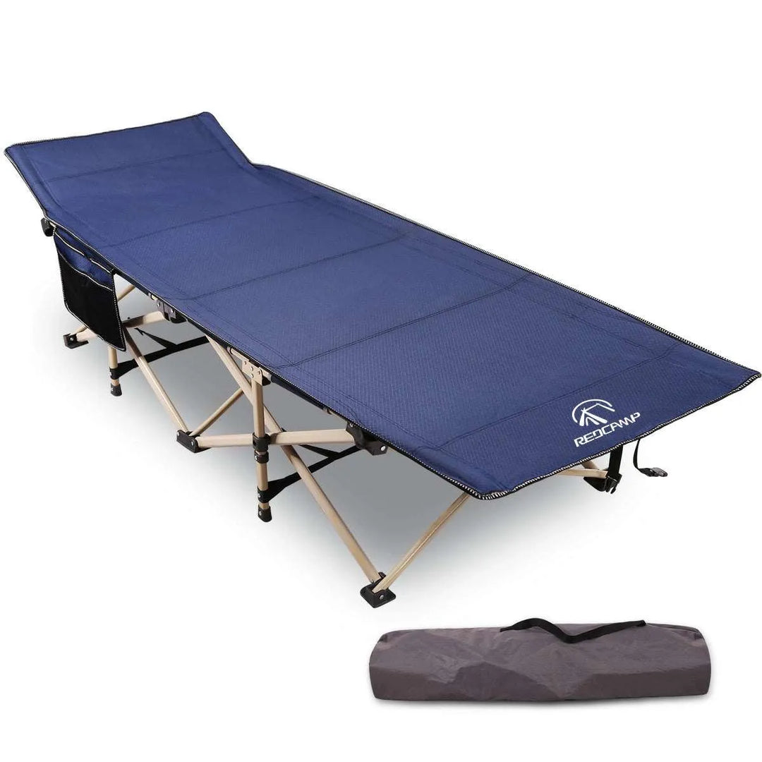 Folding Camping Cots for Adults Heavy Duty, Blue Grey - Redcamp