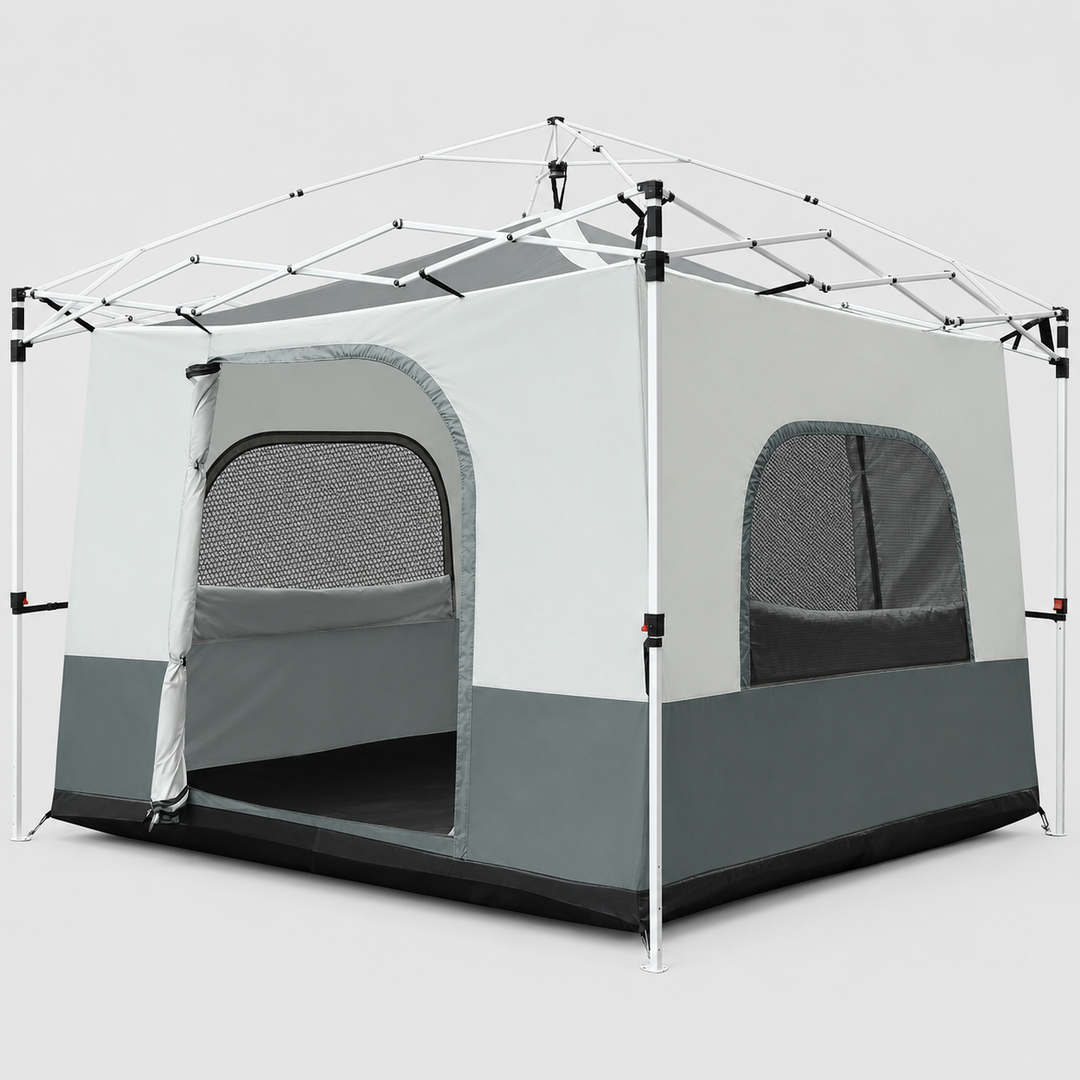 Tente intérieure de camping cubique pour auvent escamotable de 10'x10' (auvent et cadre non inclus) 