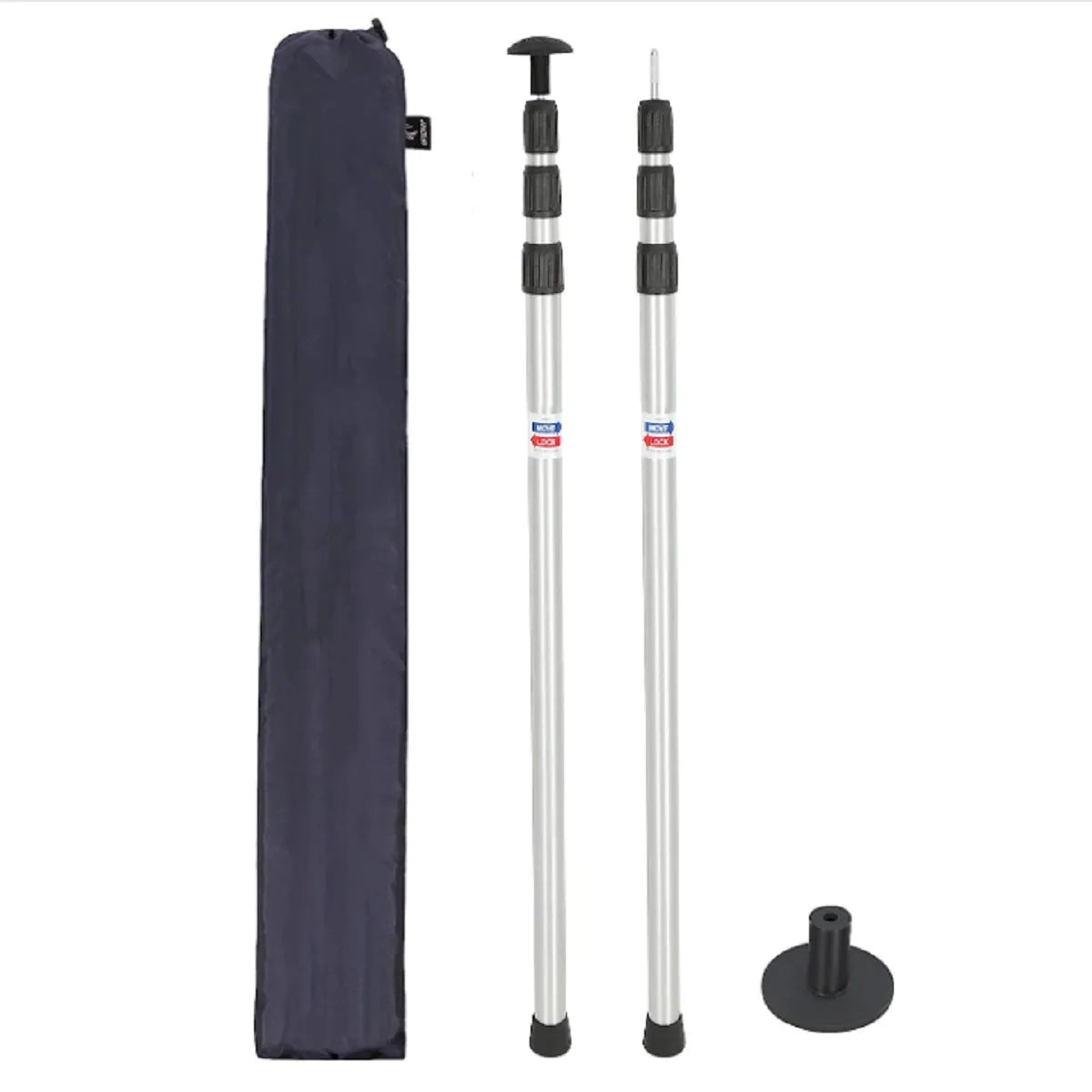 Aluminum Adjustable Telescoping Tarp Poles - Redcamp