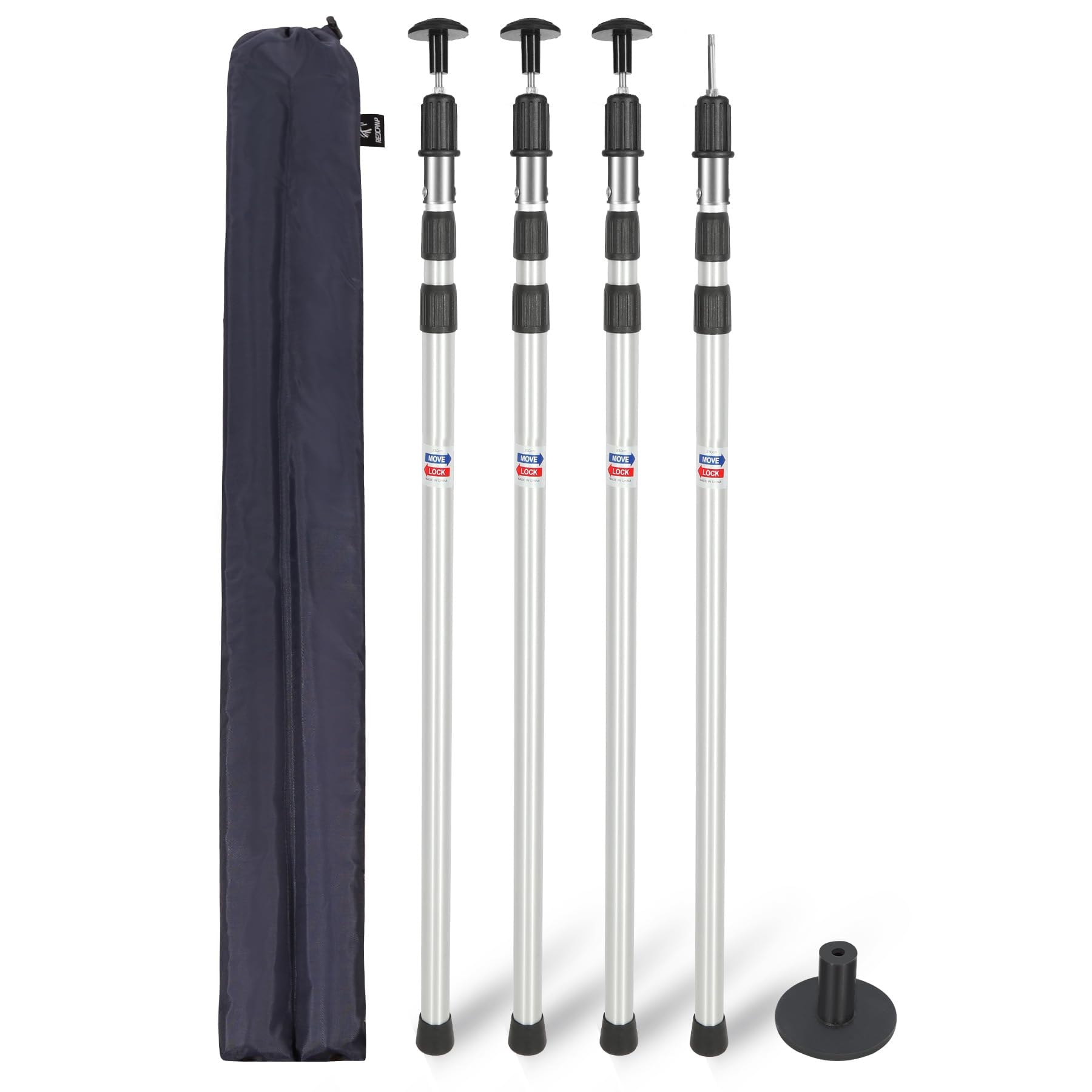 Aluminum Adjustable Telescoping Tarp Poles