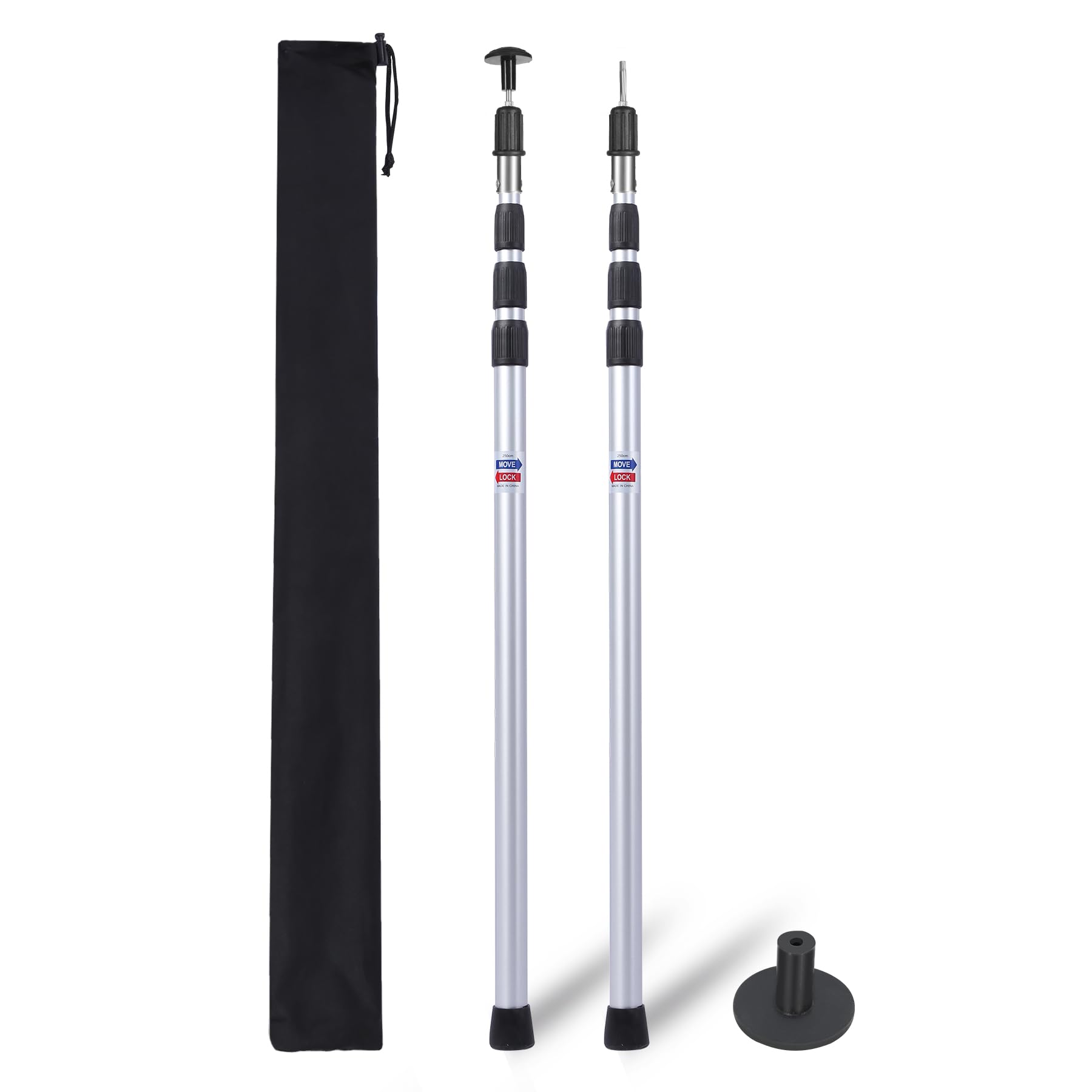 Aluminum Adjustable Telescoping Tarp Poles