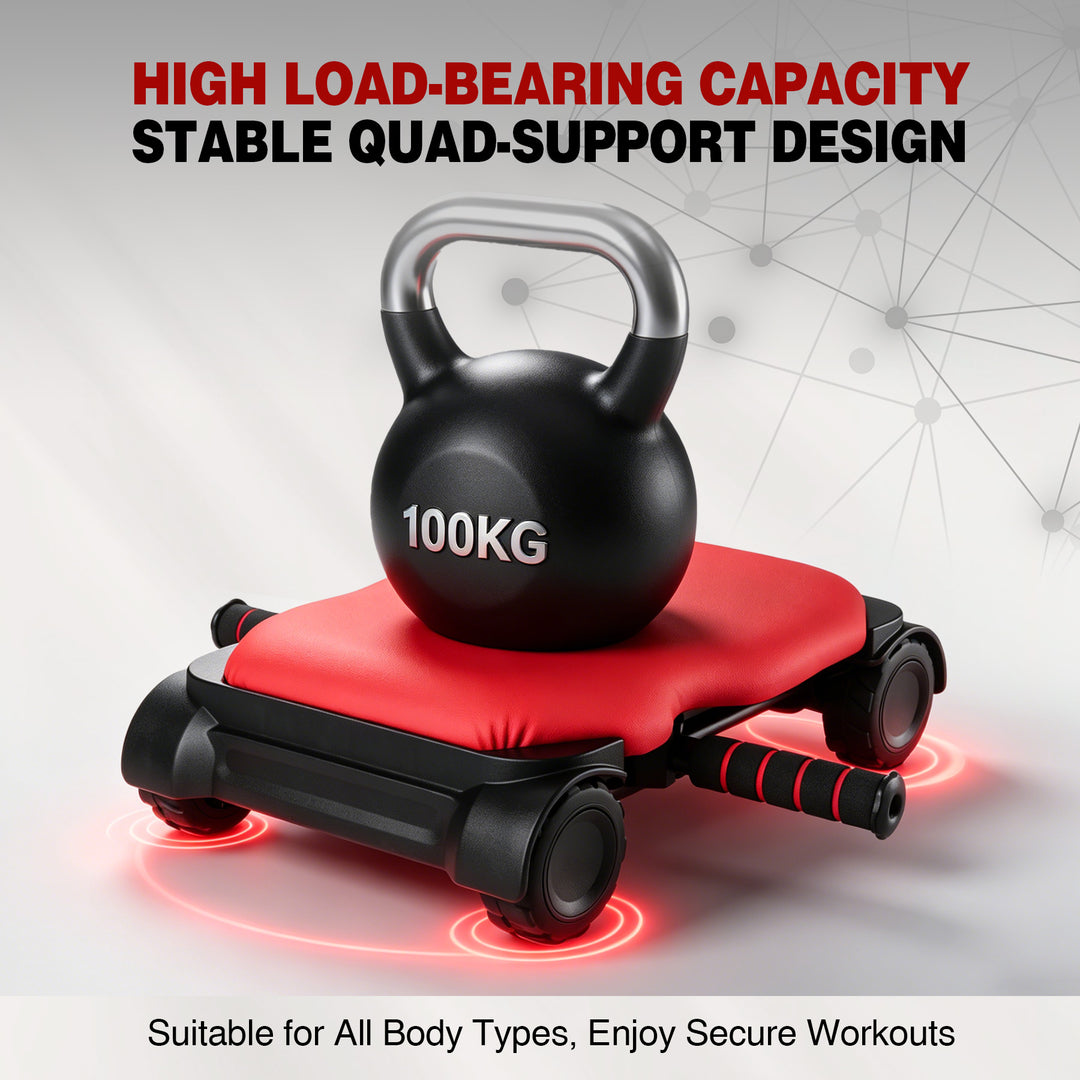 Auto-Rebound 4-Wheel Ab Roller Board