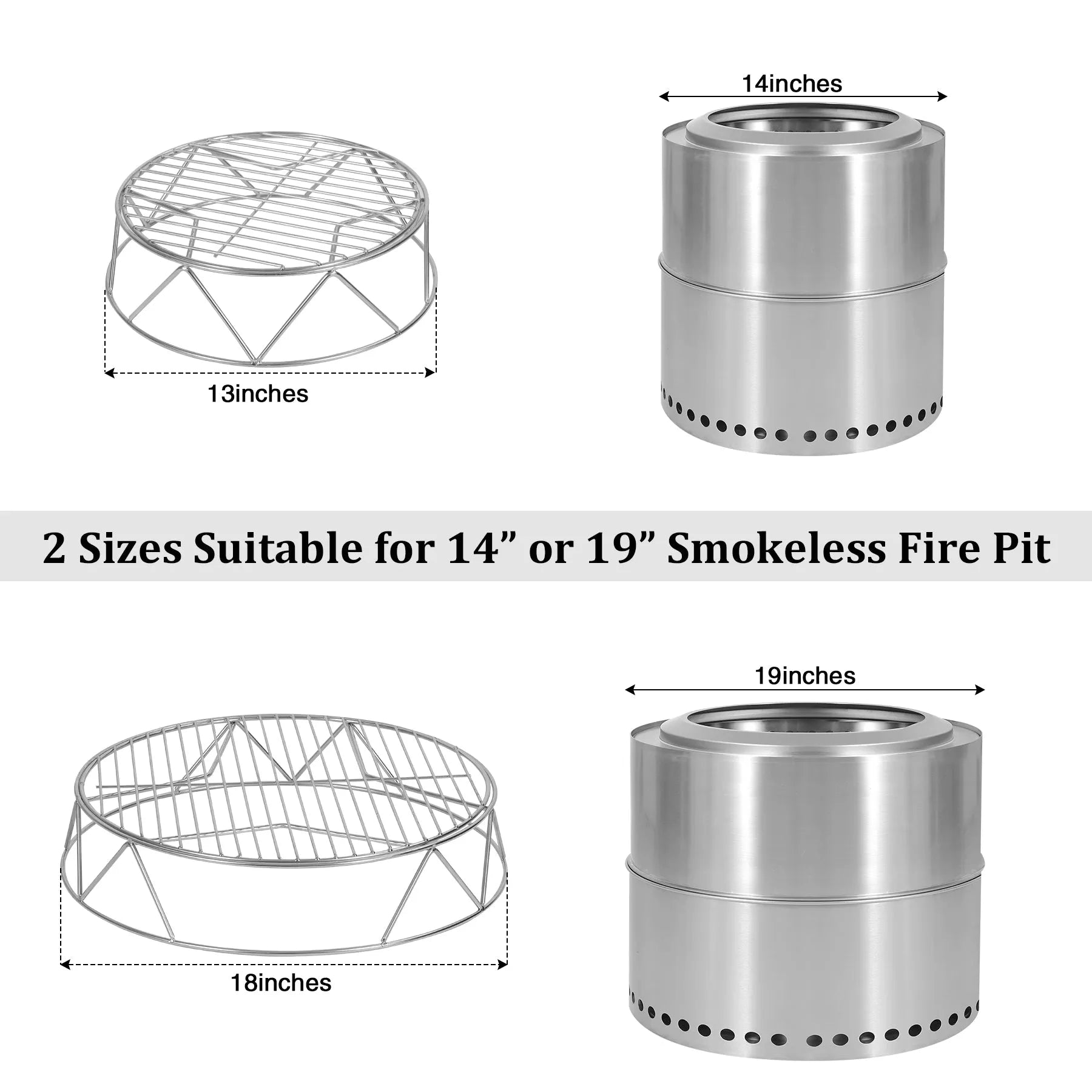 REDCAMP Fire Pit Accessory Kit for Stove - Redcamp