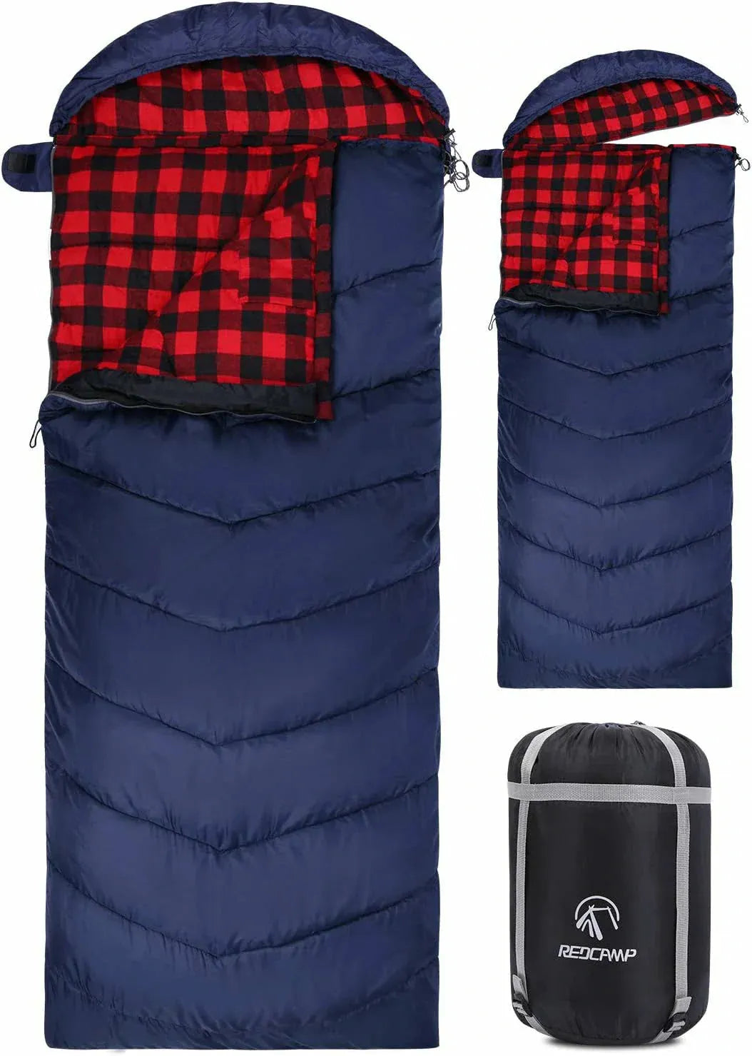 REDCAMP Flannel Sleeping Bag for Adults - Redcamp