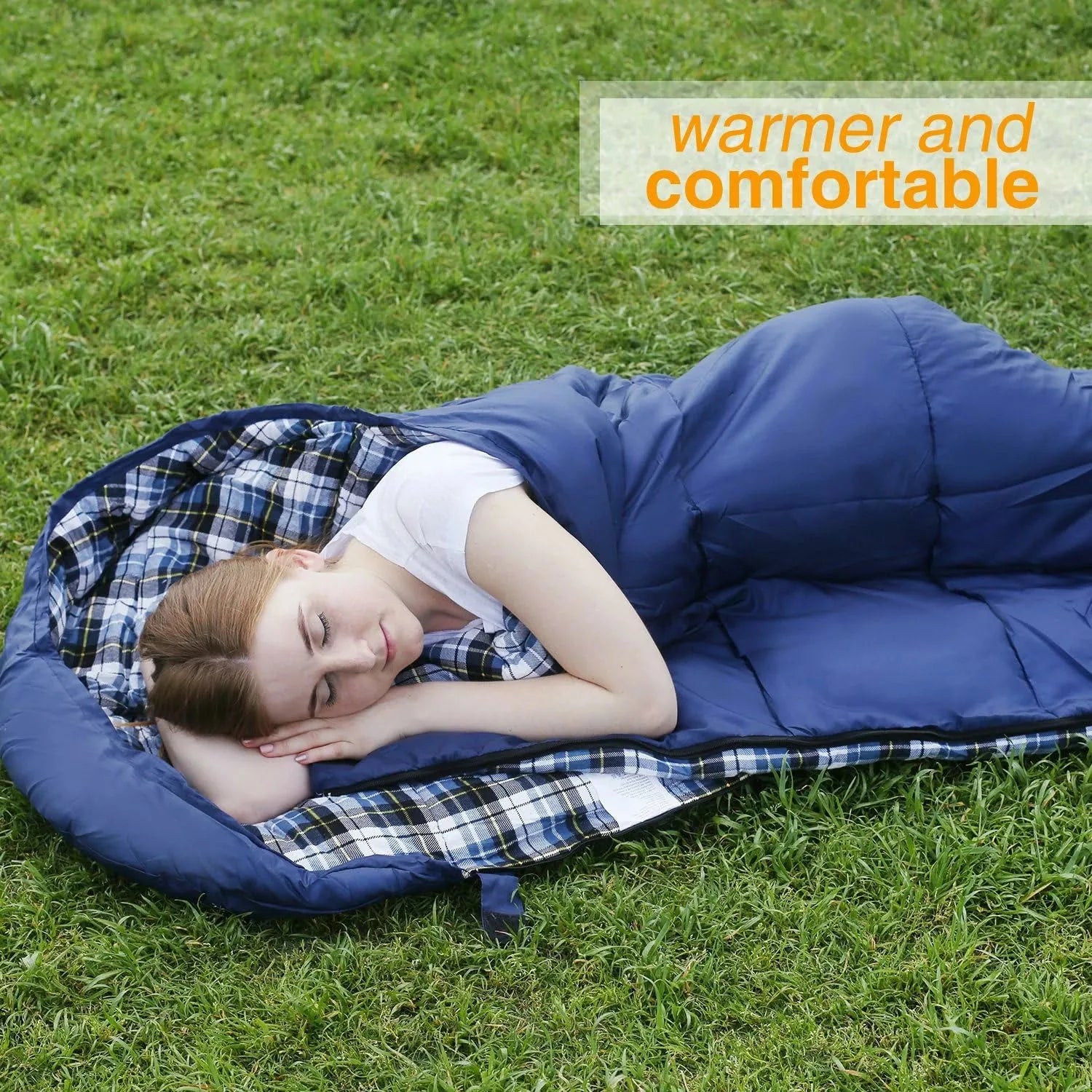 REDCAMP Flannel Sleeping Bag for Adults - Redcamp