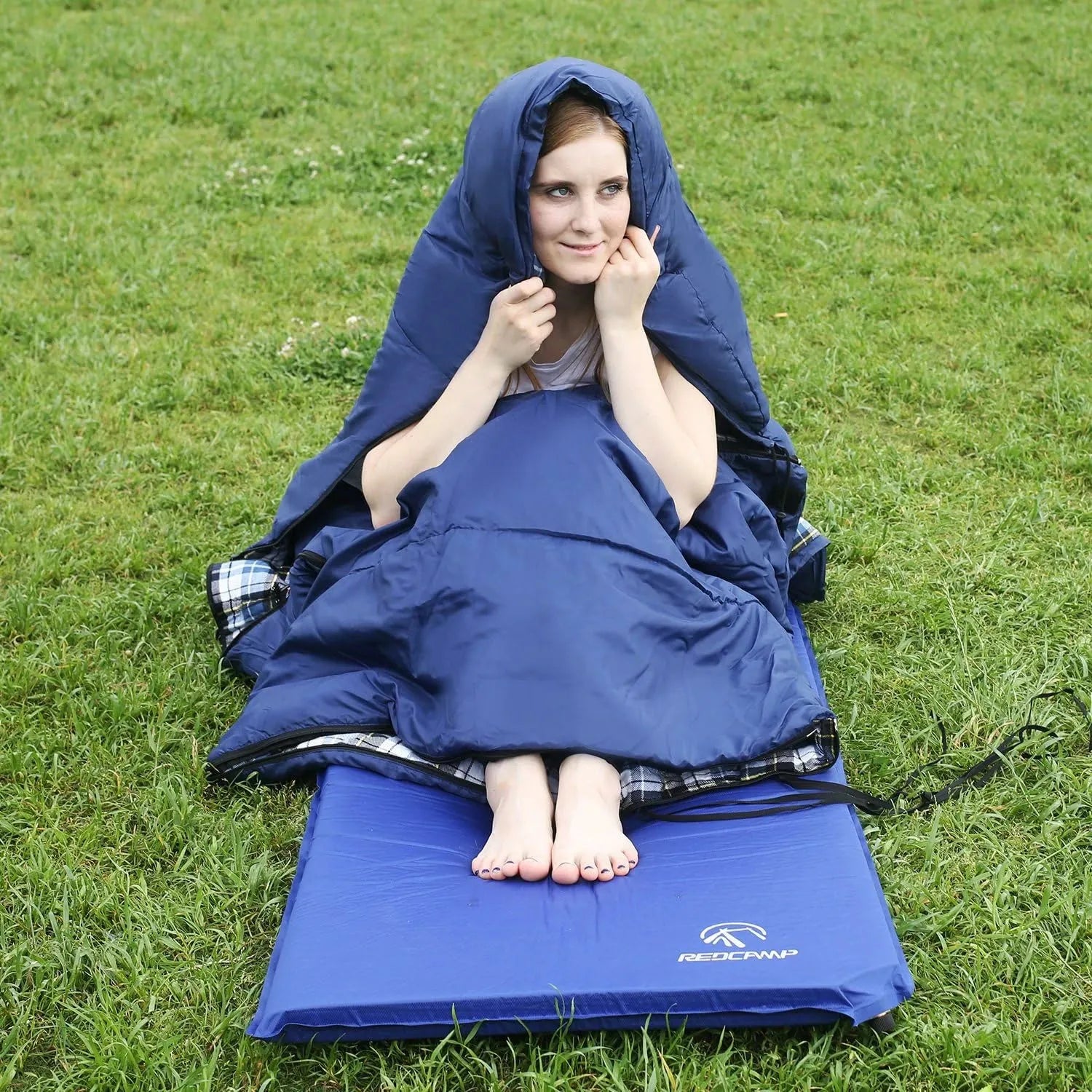 REDCAMP Flannel Sleeping Bag for Adults - Redcamp