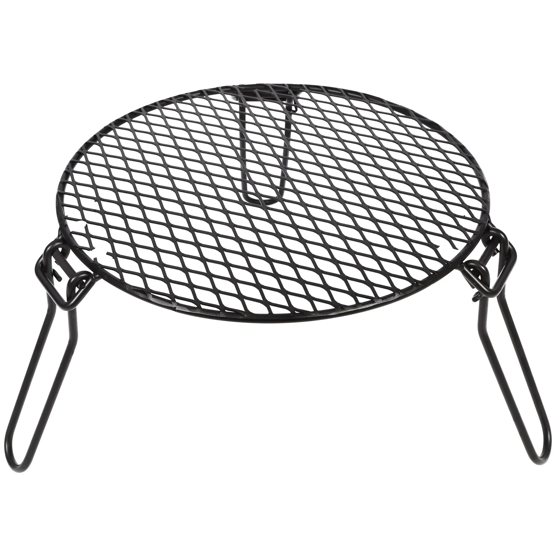 Portable Round Campfire Grill Grate with Foldable Legs, 12” - Redcamp