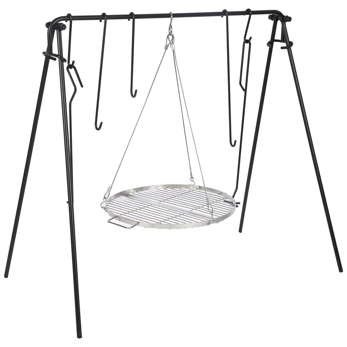Portable Hanging Campfire Swing Grill Stand with Dutch Oven Lid Lifter & Hooks For Outdoor Cooking - Redcamp