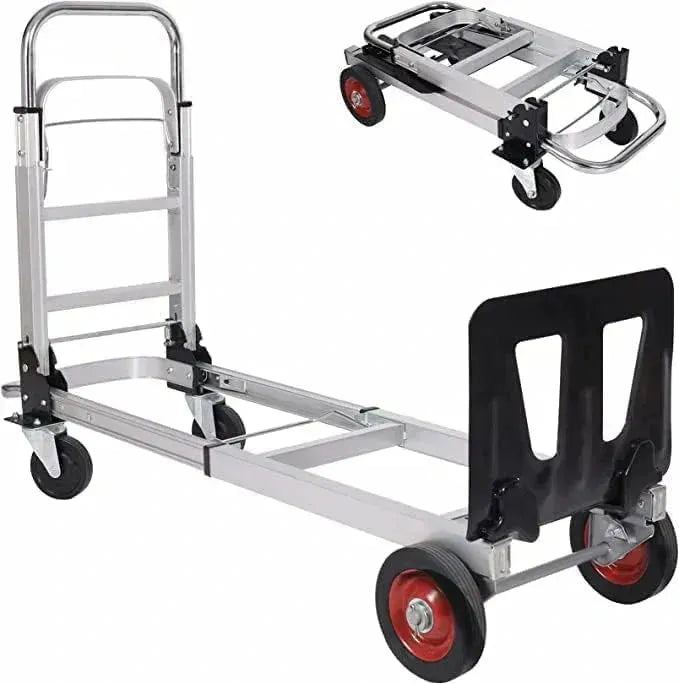 REDCAMP Folding Aluminum 2 in 1 Convertible Hand Truck Dolly - Redcamp