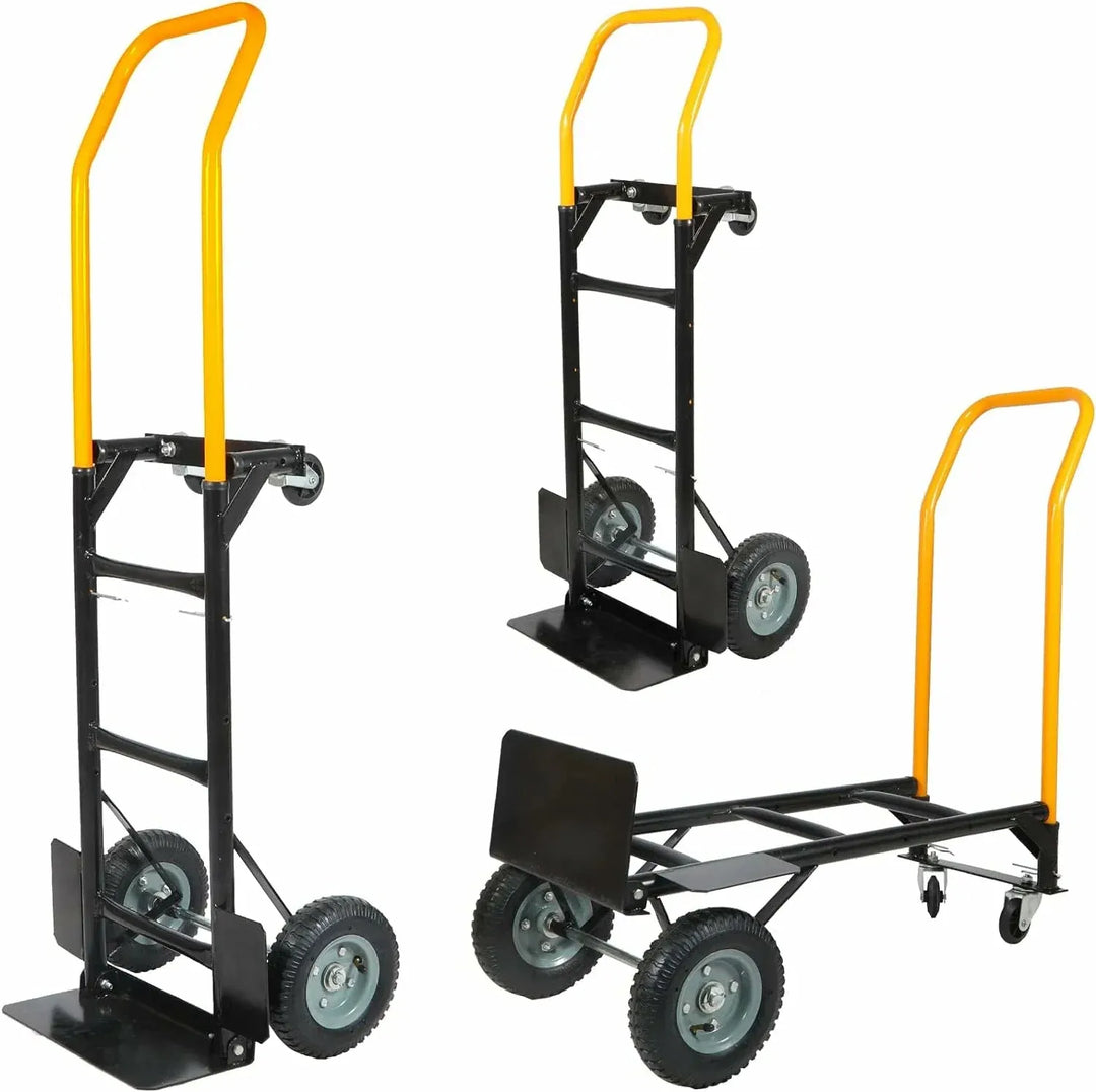 REDCAMP Folding Aluminum 2 in 1 Convertible Hand Truck Dolly - Redcamp