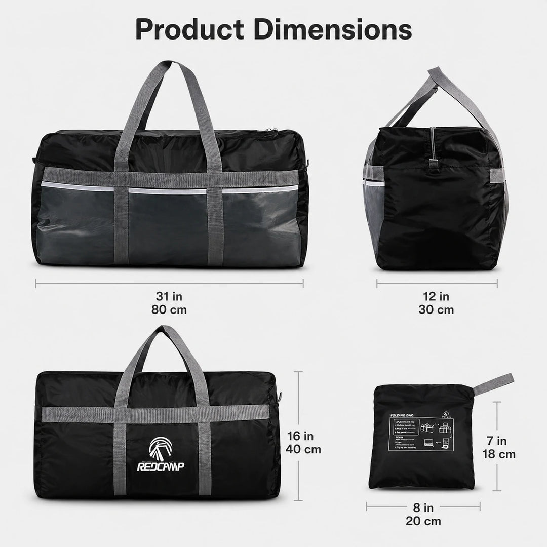 Grand sac de voyage pliable 60/75/96L/100L, sac de sport léger