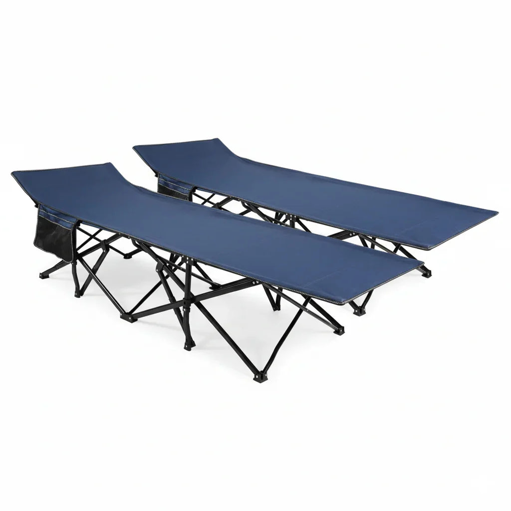 Lit de camp pliant extra large pour adultes, gris, bleu, vert 