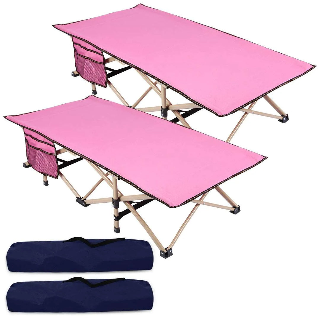 Folding Kids Cot for Sleeping,Blue Pink Navy - Redcamp
