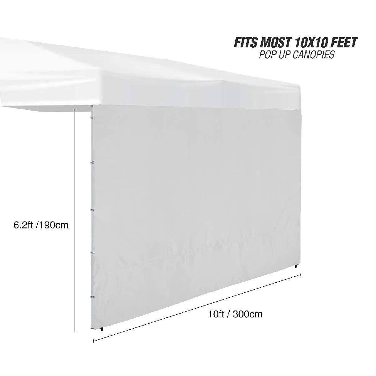 Instant Canopy Sidewall for 10x10ft Pop Up Canopy - Redcamp