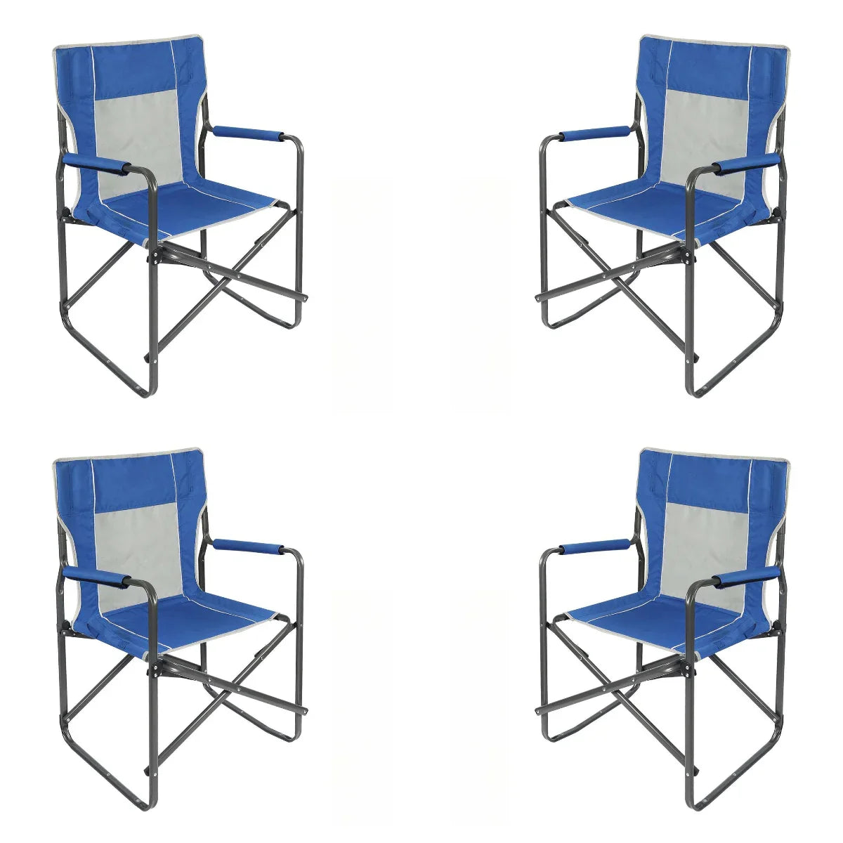 Chaise de directeur de camping pliable avec dossier en maille respirante 