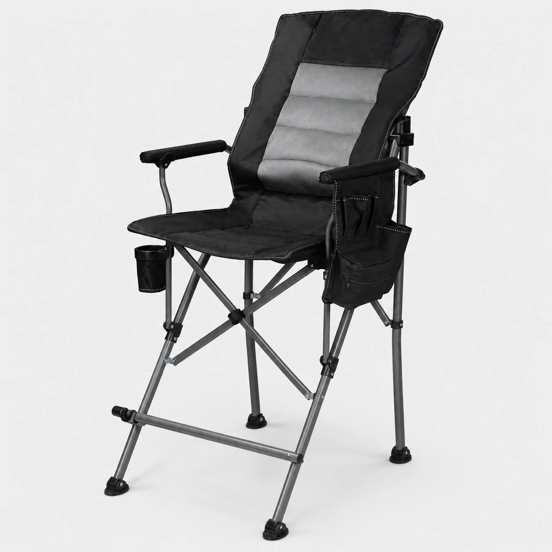 Extra Tall Folding Chair with Adjustable Backrest for Adults 330lbs