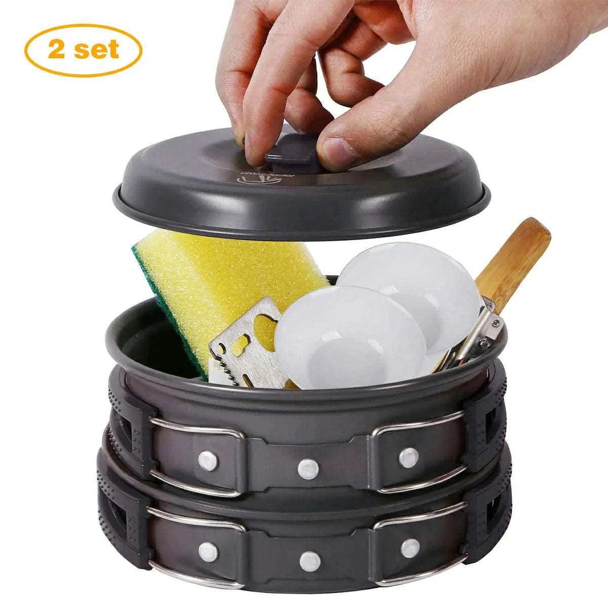 11/12/22 PCS Camping Cookware Mess Kit - Redcamp