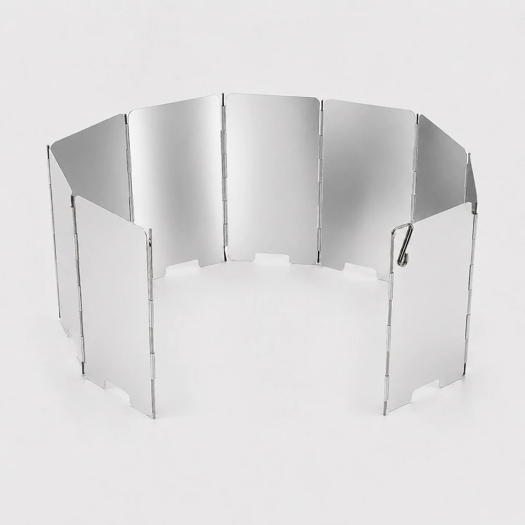 Pare-vent pliable pour poêle d'extérieur, 9/10/12 plaques 