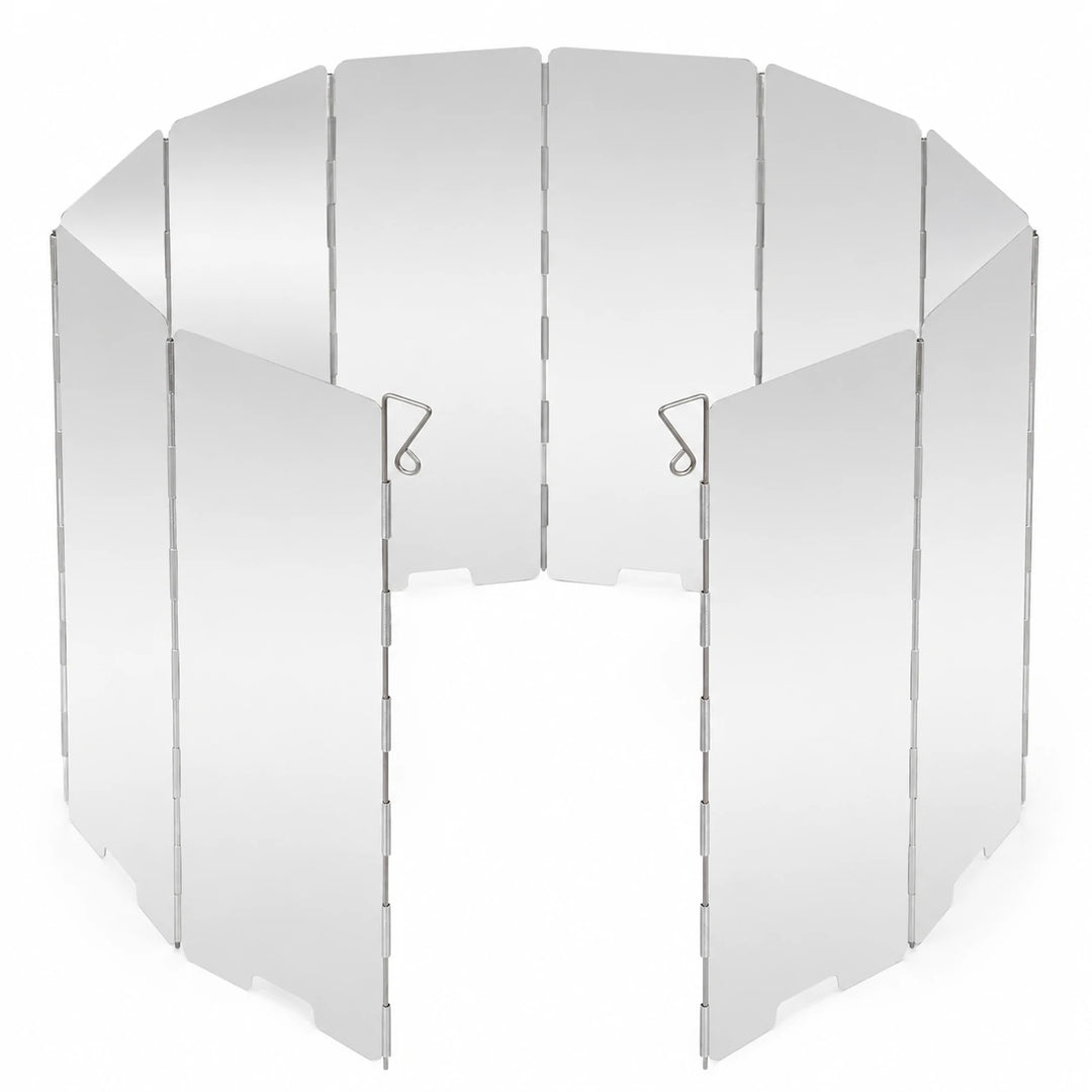 Pare-vent pliable pour poêle d'extérieur, 9/10/12 plaques 