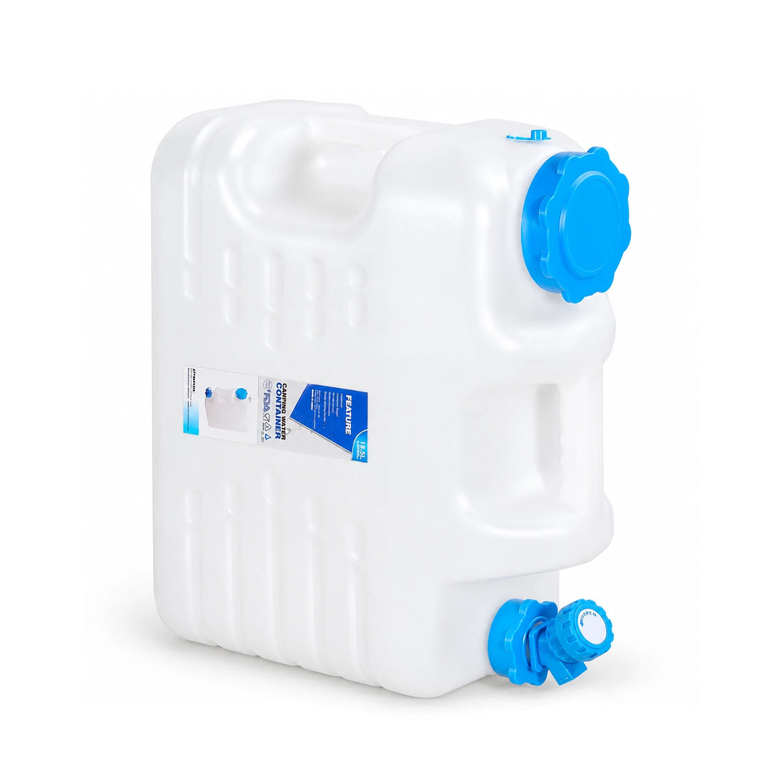 Réservoir d'eau de camping portable avec robinet et roues 