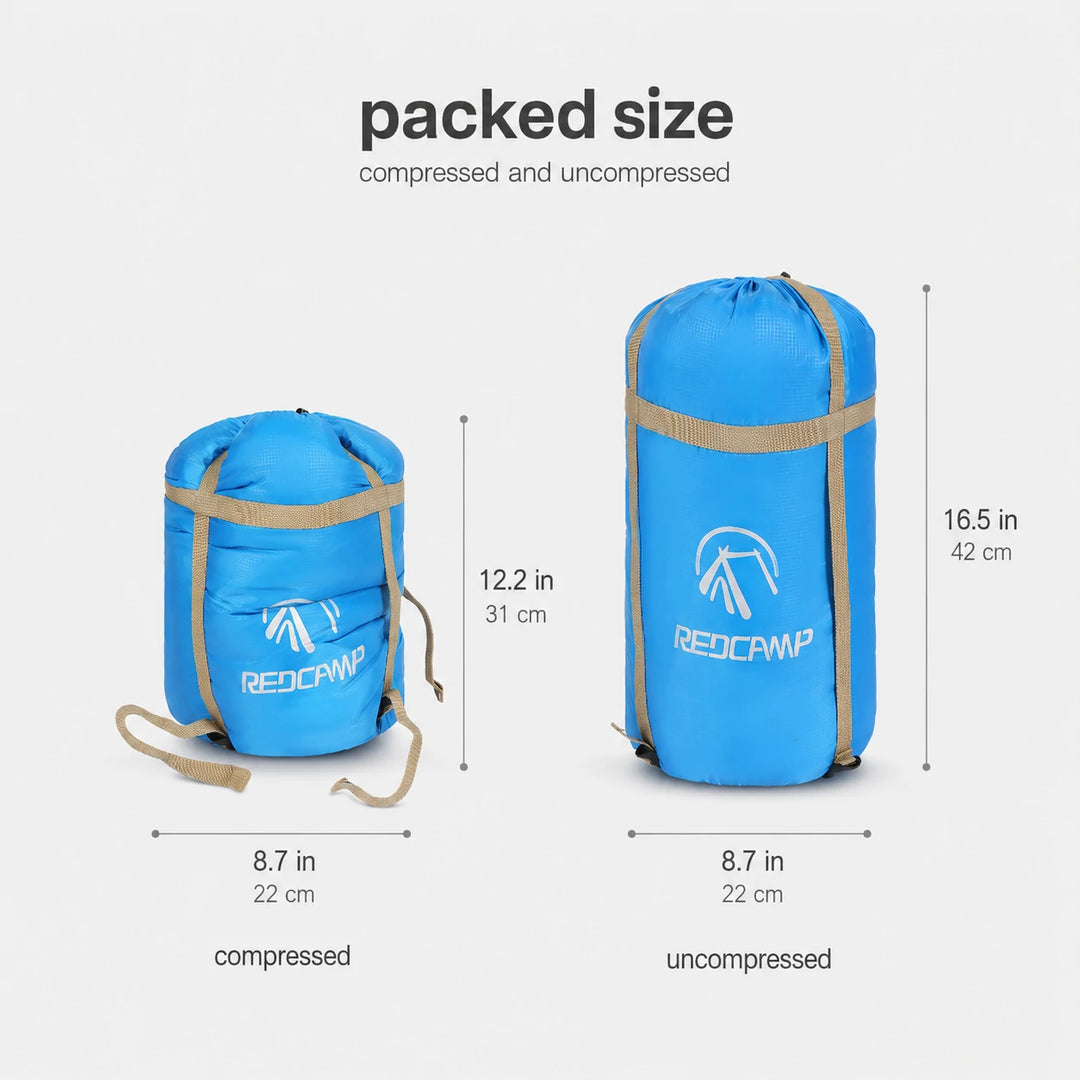 Lightweight 2-Person Rectangular Sleeping Bag 59–77°F
