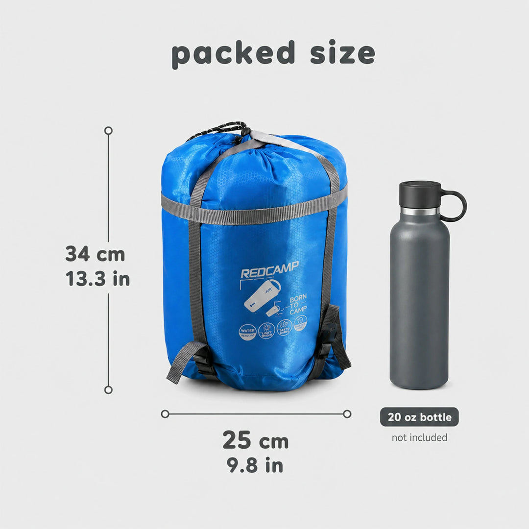 Sac de couchage momie pour enfants pour le camping, rose bleue 