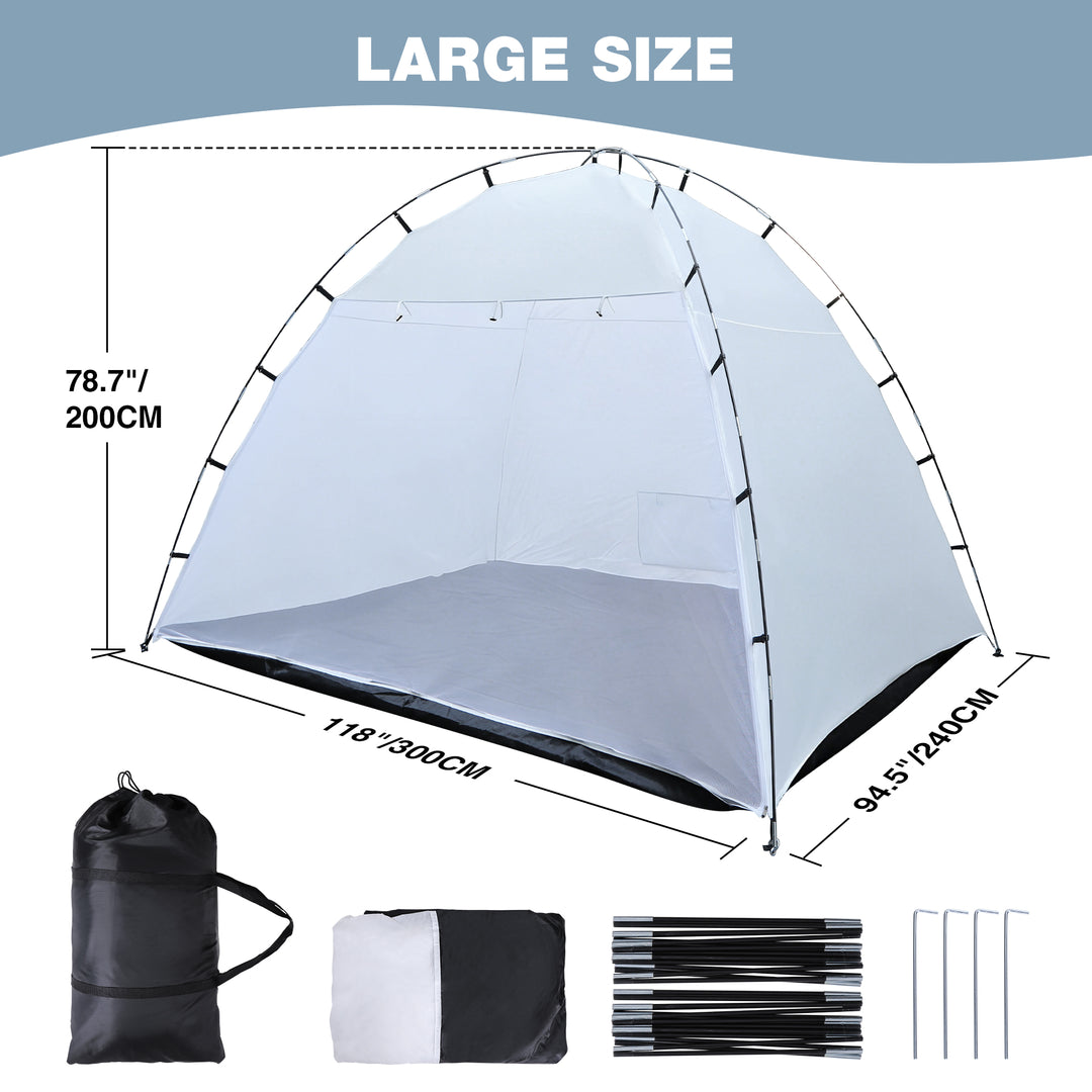 10x8ft Portable Paint Booth Tent with 6.5ft Walk-in Height