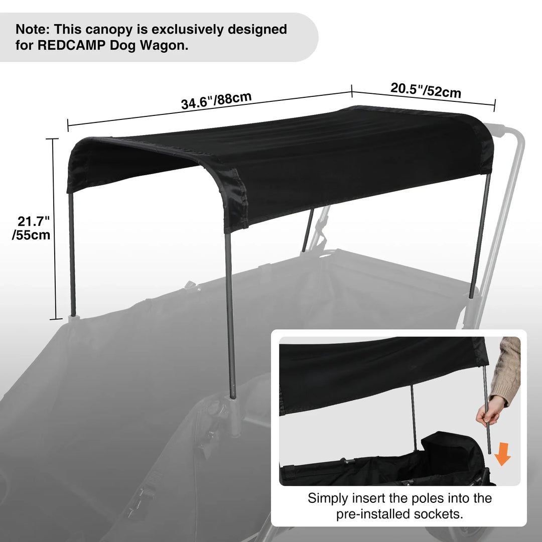 Removable Canopy for Dog Wagon Attachment,Detachable Replacement Accessories