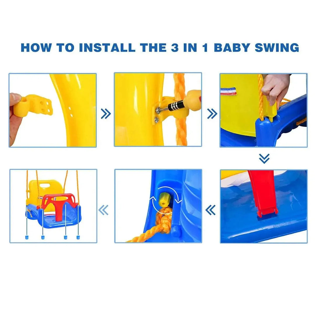 3-in-1 Baby Swing Seat, Toddler Swing - Redcamp