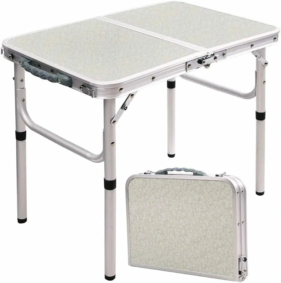 Aluminum Folding Camping Table with Adjustable Height Legs, 2/3/4ft - Redcamp