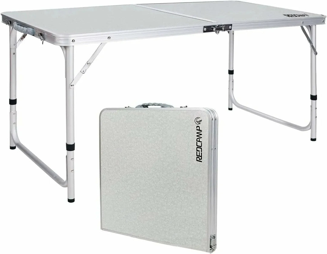 Aluminum Folding Camping Table with Adjustable Height Legs, 2/3/4ft - Redcamp