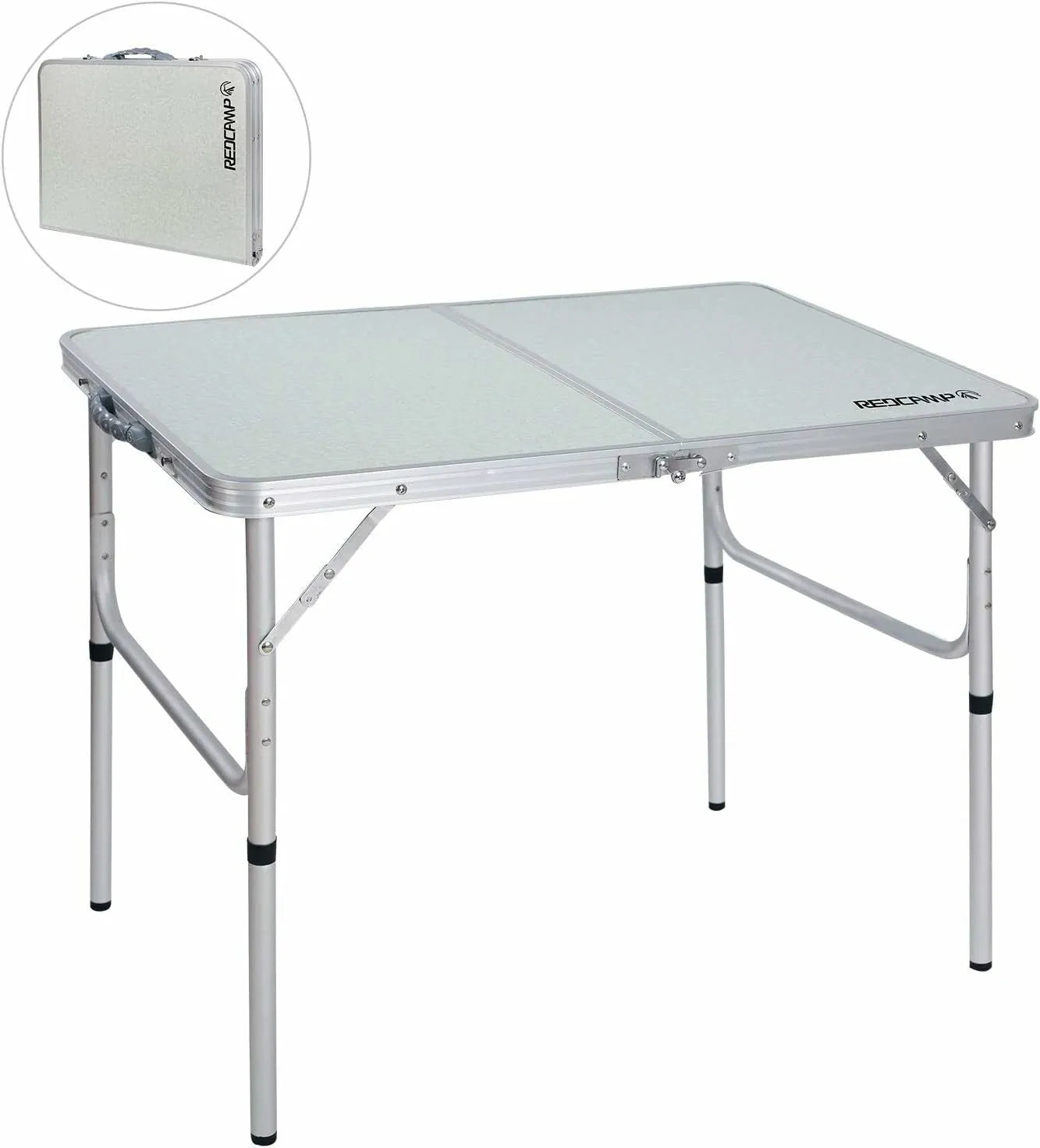 Aluminum Folding Camping Table with Adjustable Height Legs, 2/3/4ft - Redcamp