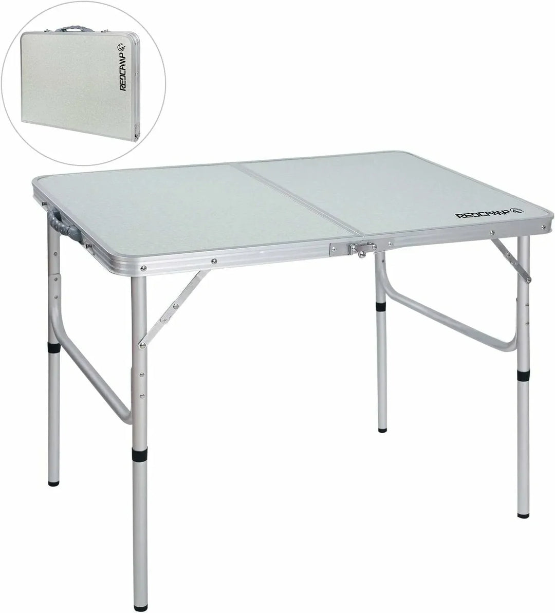 Aluminum Folding Camping Table with Adjustable Height Legs, 2/3/4ft - Redcamp