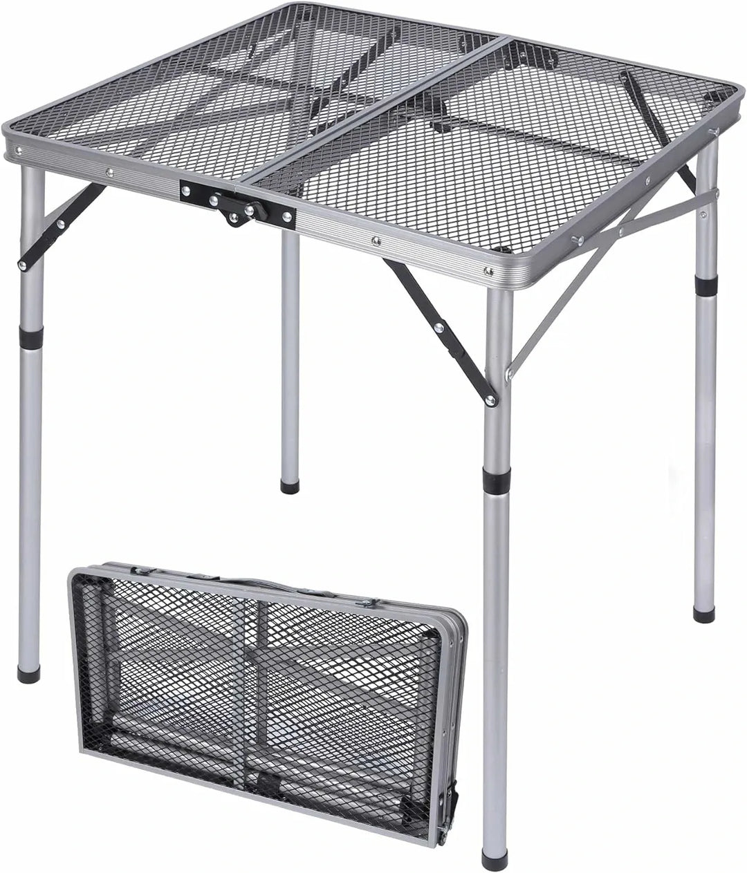 Folding Grill Table for Outside with Adjustable Height Legs - Redcamp