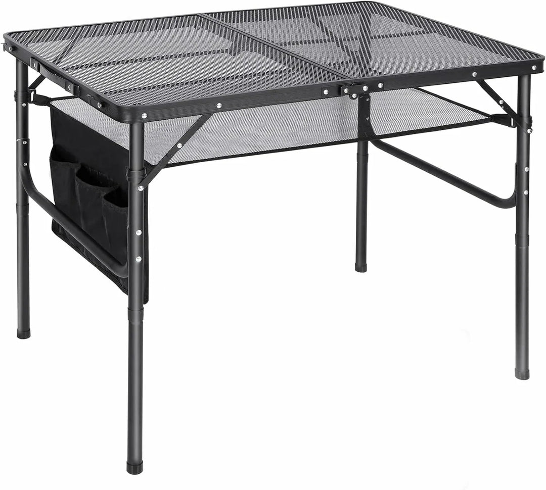 Folding Grill Table for Outside with Adjustable Height Legs - Redcamp