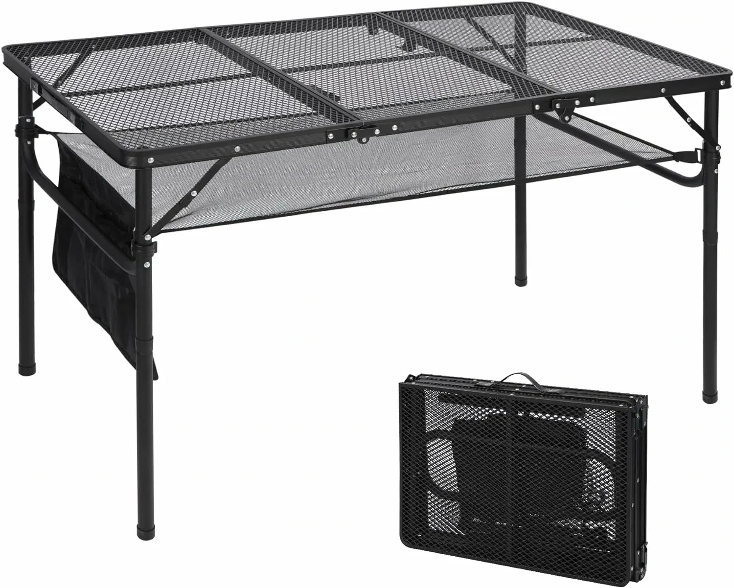 Folding Grill Table for Outside with Adjustable Height Legs - Redcamp