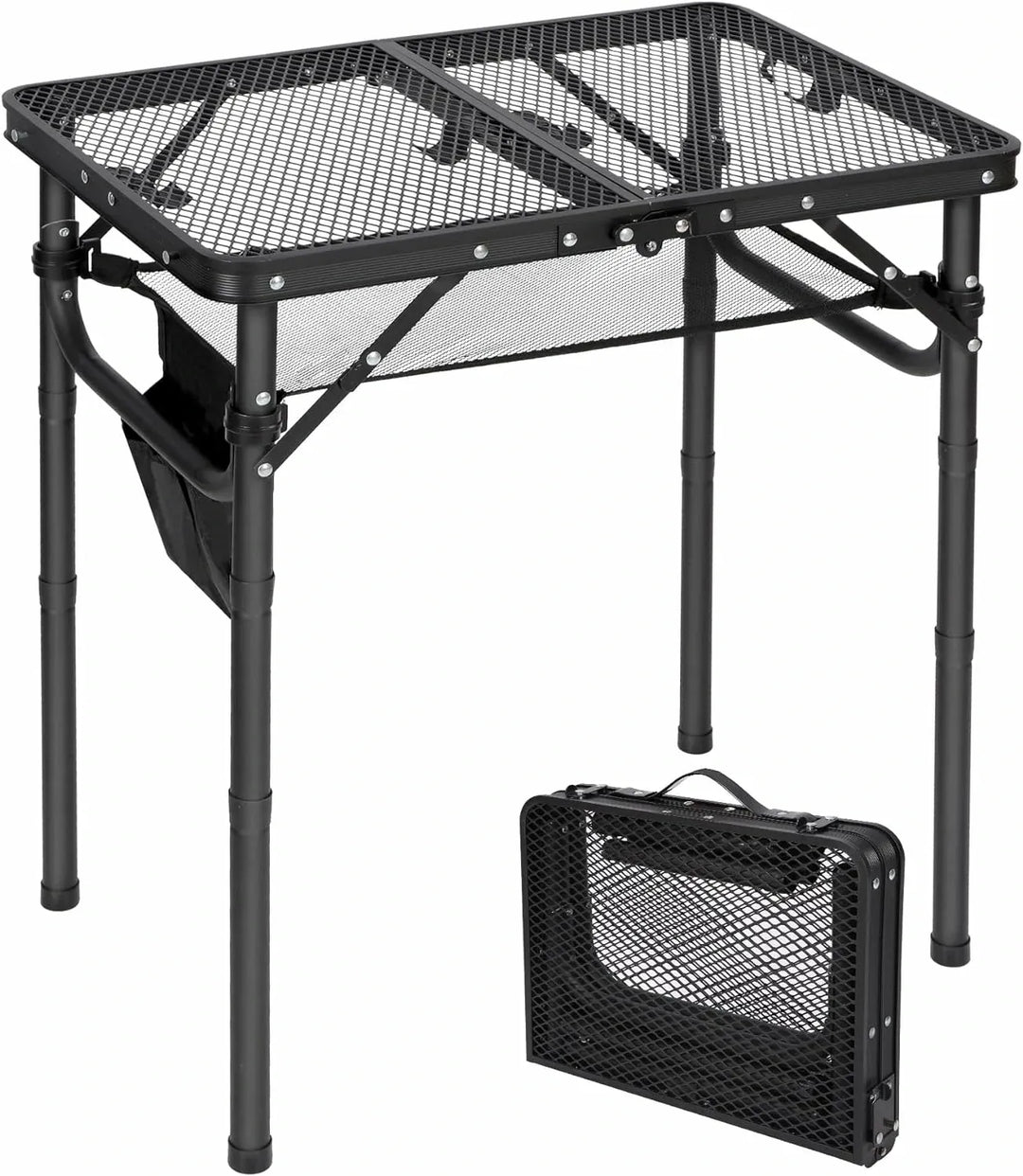 Folding Grill Table for Outside with Adjustable Height Legs - Redcamp
