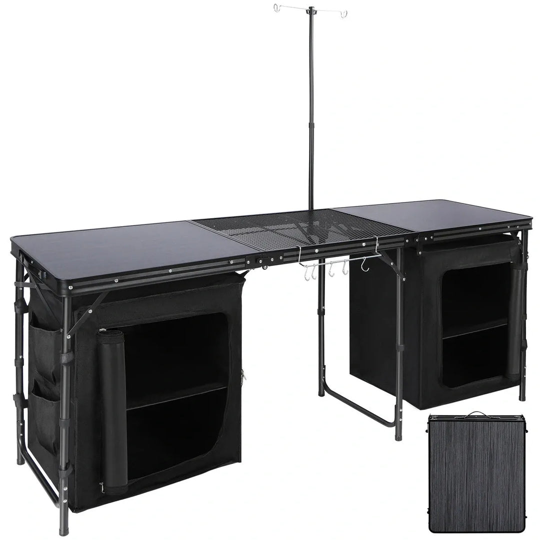 Portable Camping Kitchen Table with Storage Organizer for Outdoor - Redcamp
