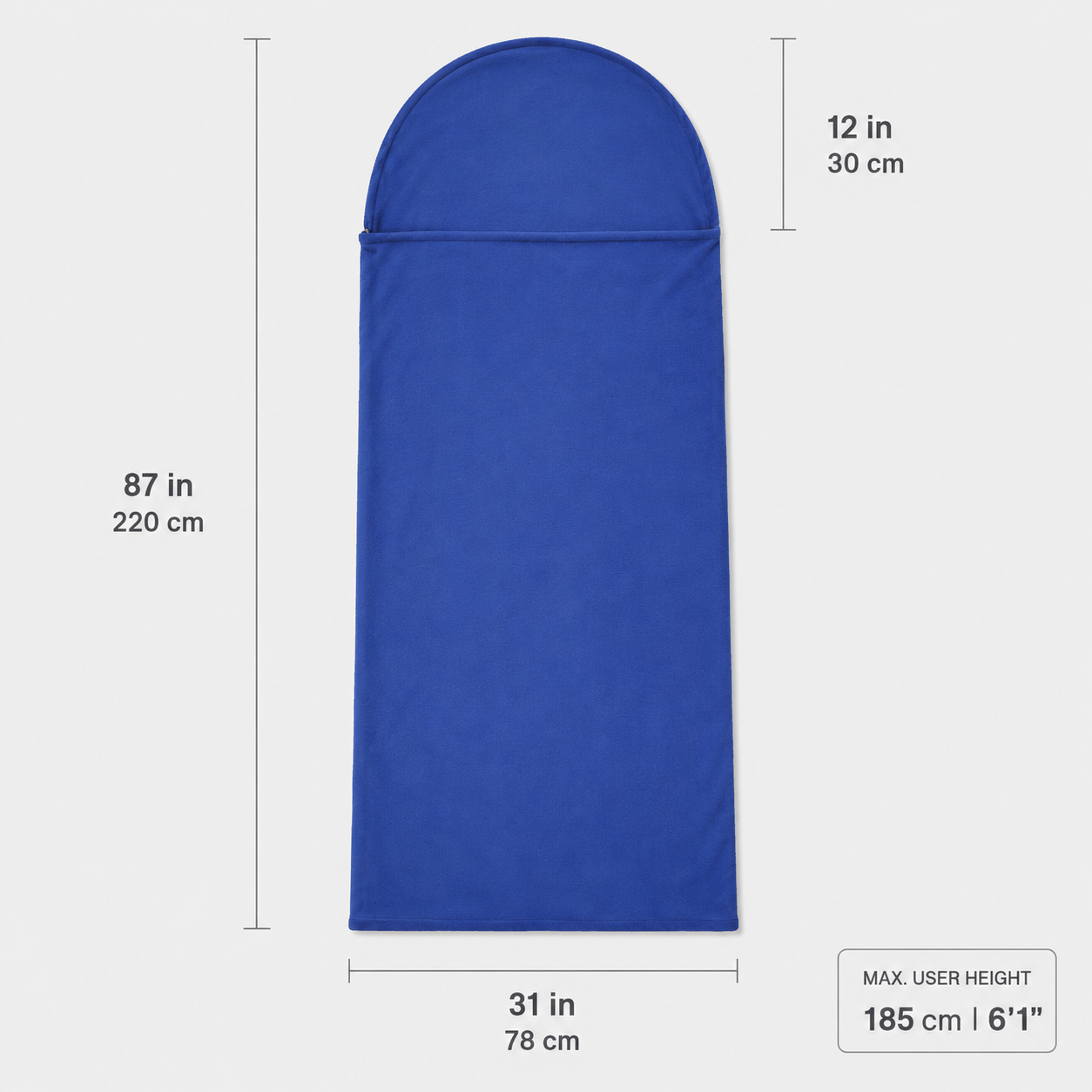 Doublure de sac de couchage en polaire pour adulte 