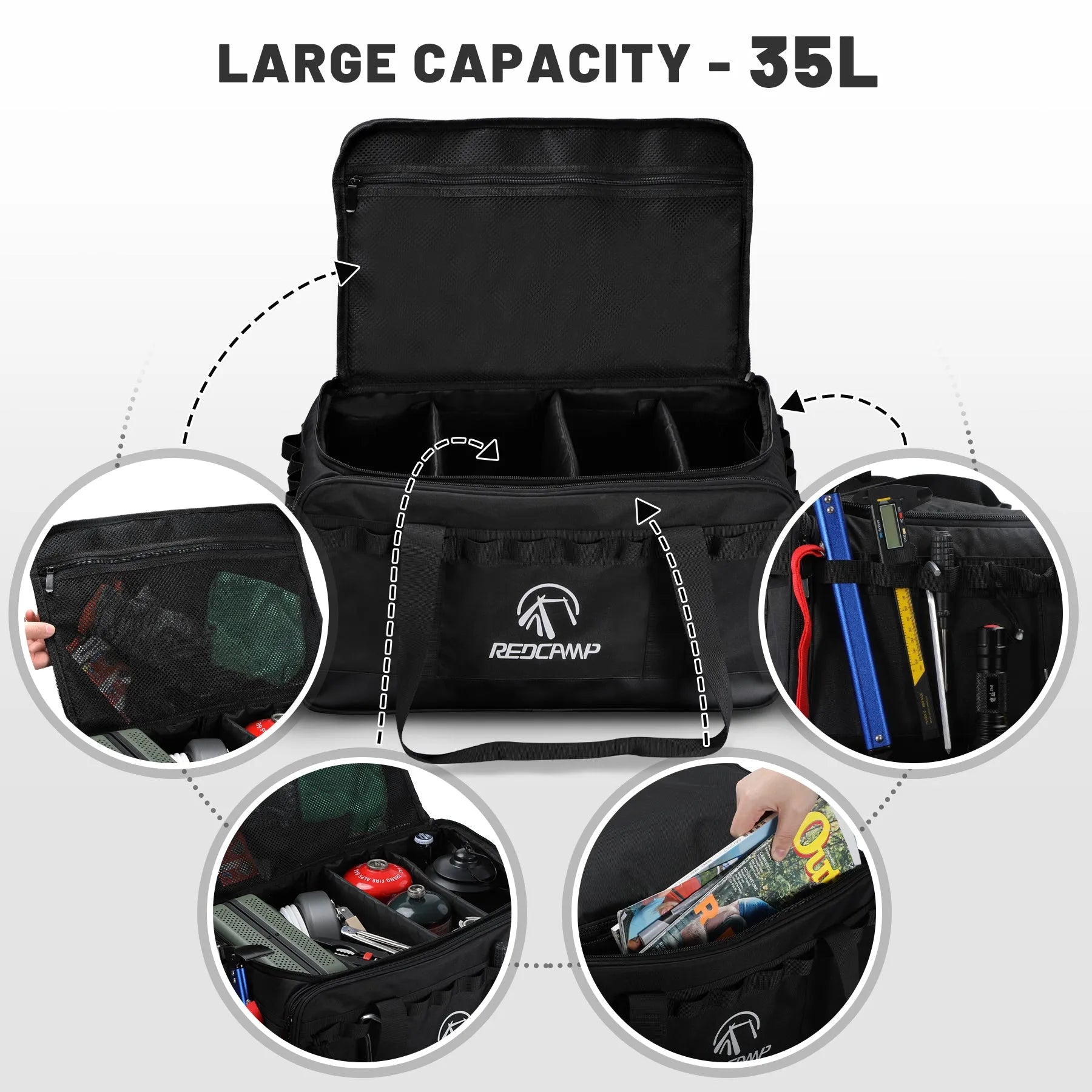 35L Camping Tote Organizer - Redcamp