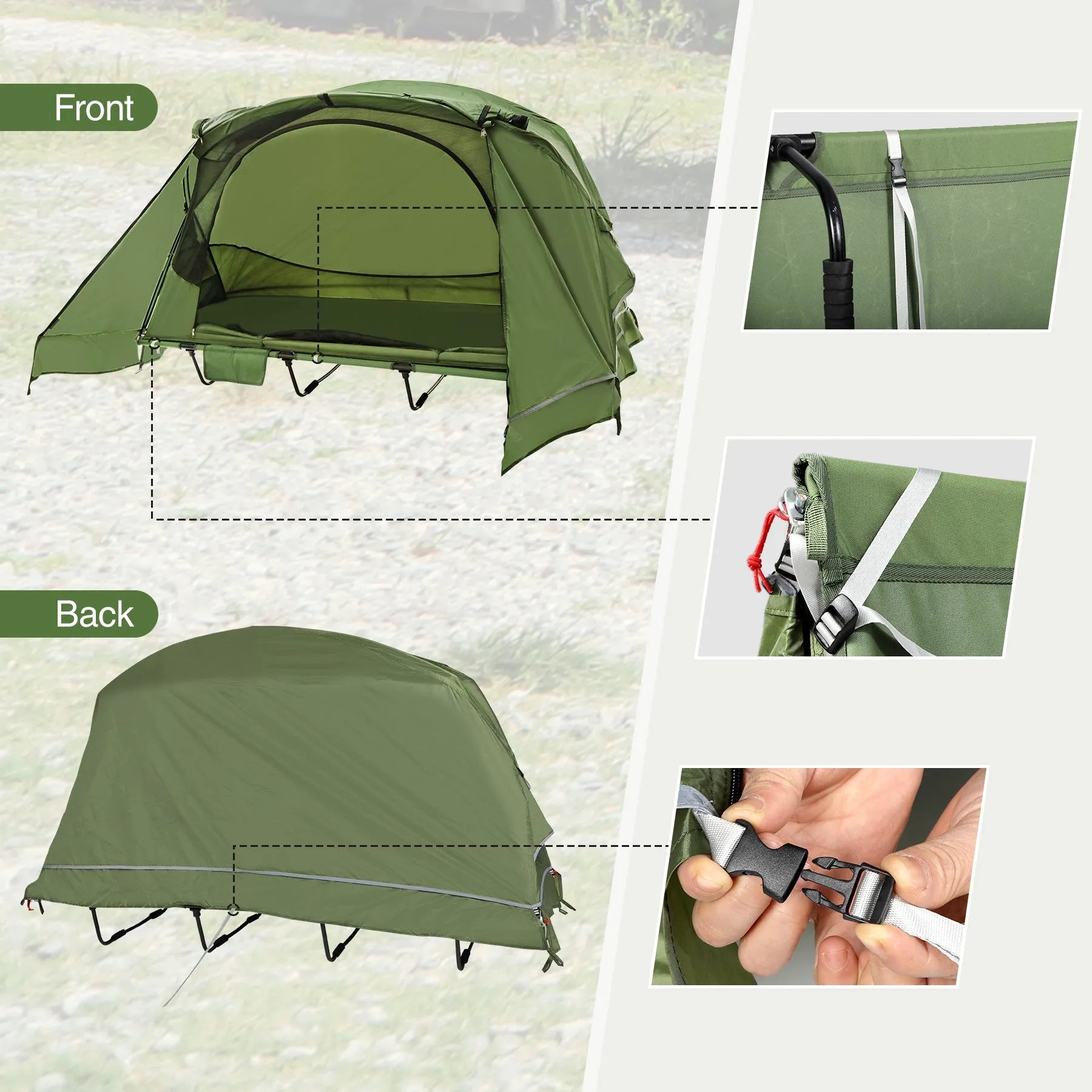 Tente de camping pliante pour 1 personne 