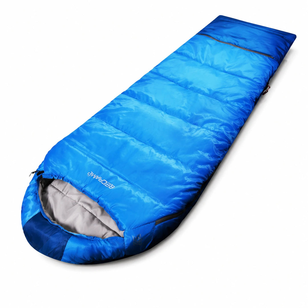 Sac de couchage momie pour enfants pour le camping, rose bleue 