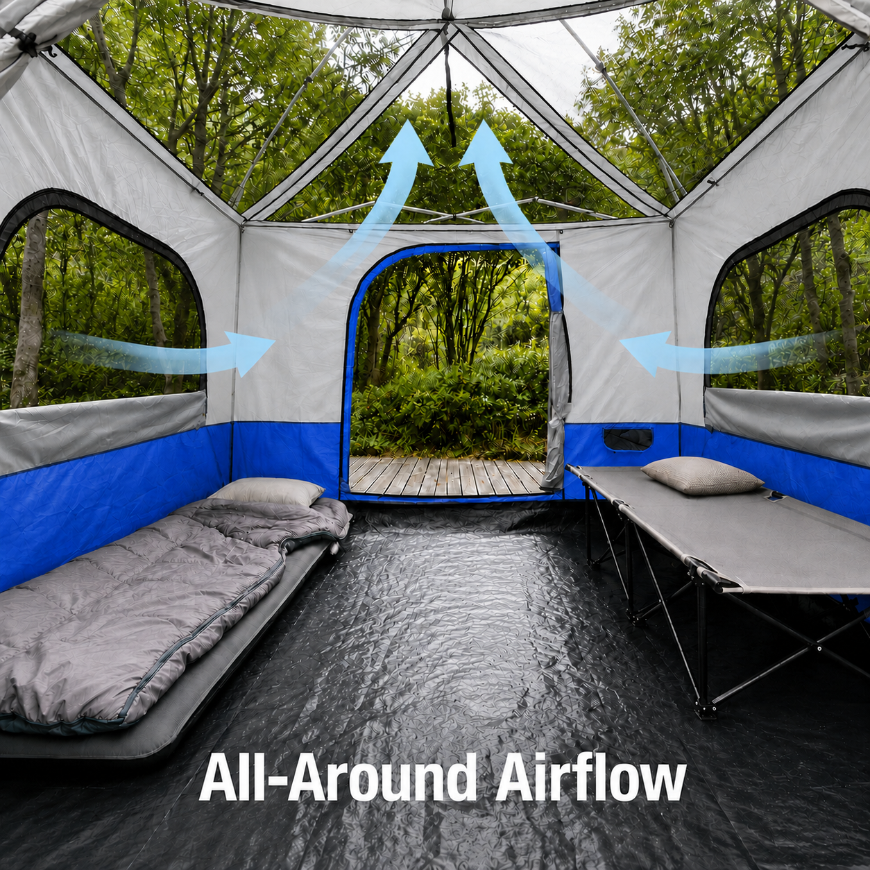 4-6 Person Canopy Camping Tent Inner Attachment