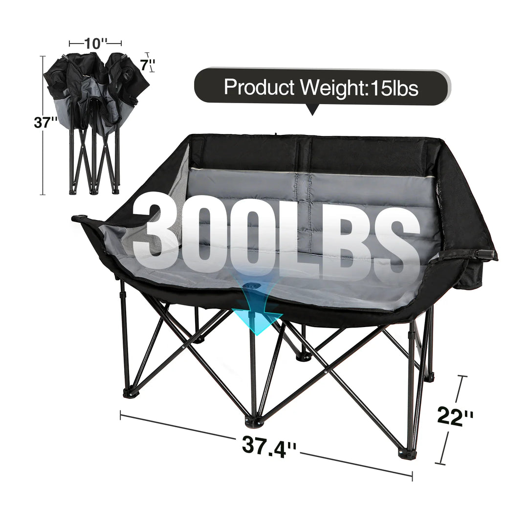 Padded Double Camping Chair