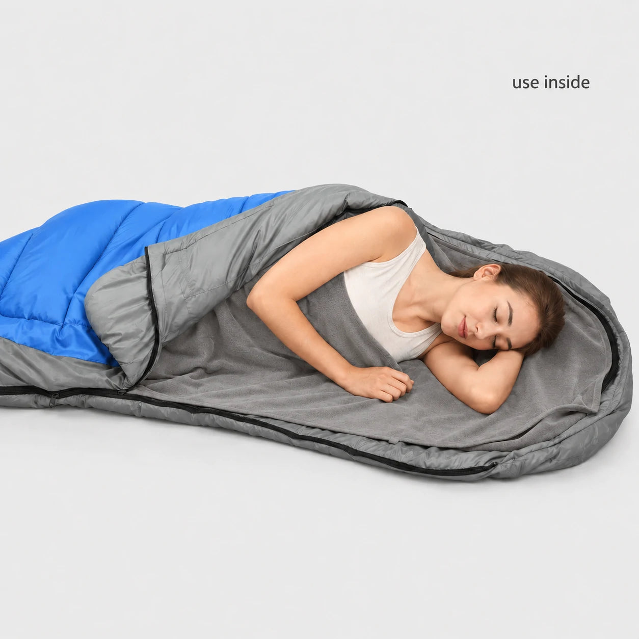 Doublure de sac de couchage en polaire pour adulte 