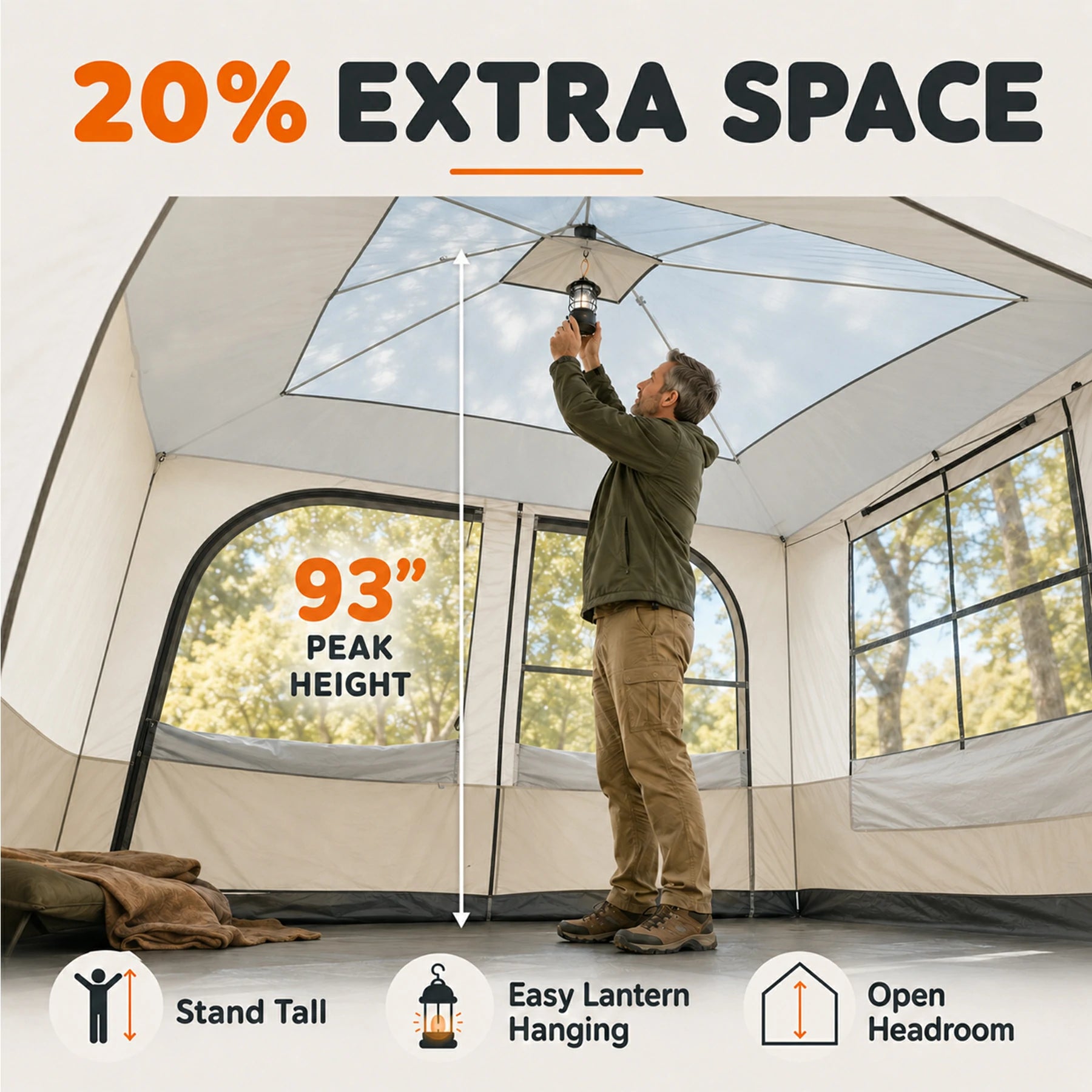 Camping Cube Inner Tent for 10'x10' Pop Up Canopy (Canopy not Included)